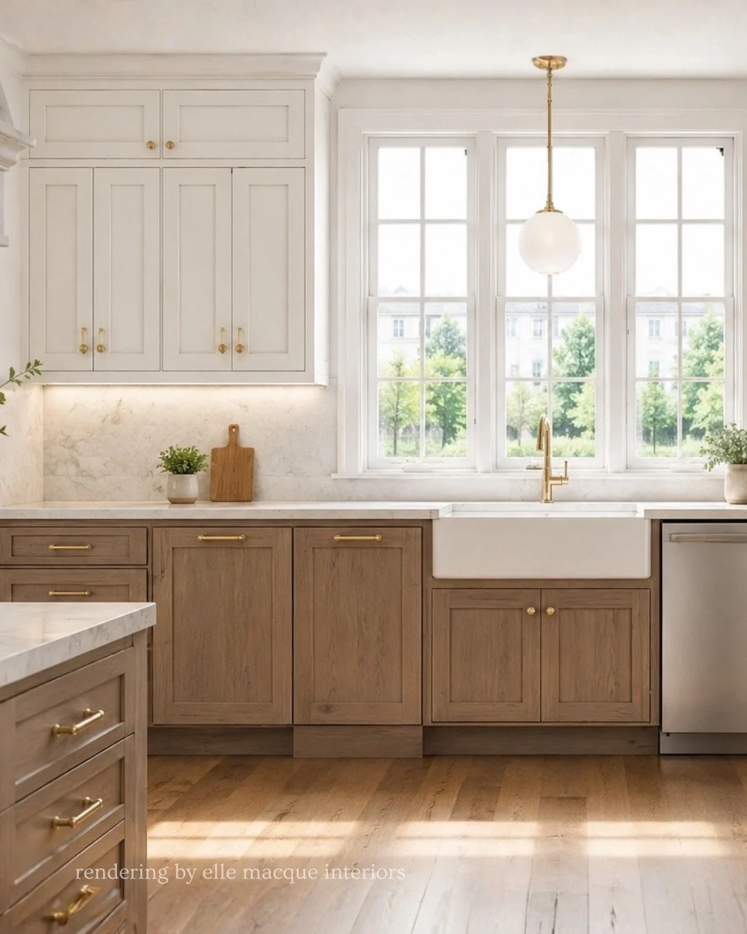 Waiting on hard quotes from the trades, but already dreaming in renderings 💭✨

These Stage 1 concepts are bringing our Colonial Modern vision to life with warm wood tones, tailored cabinetry, and timeless details layered with fresh, modern lines.

T