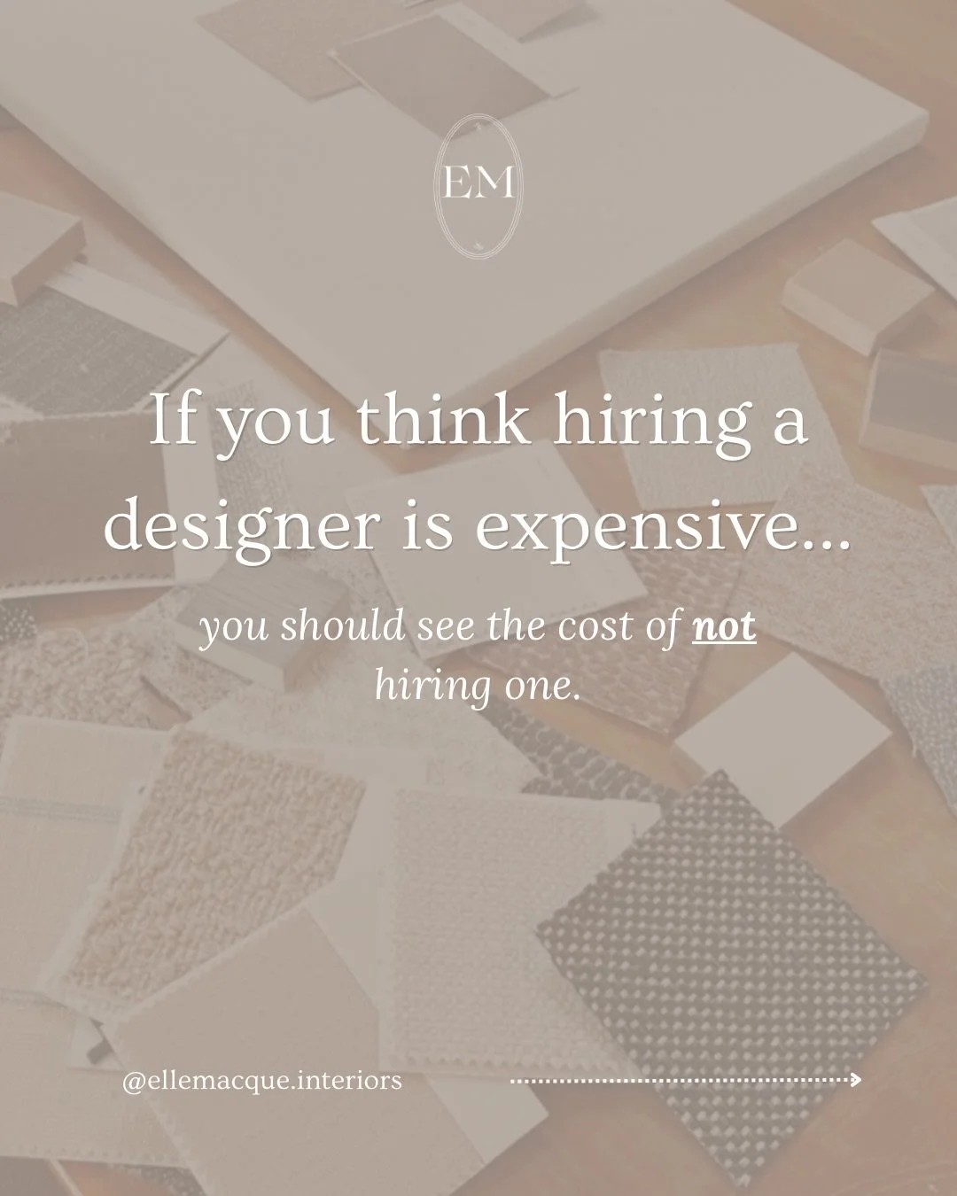 🗣️ &ldquo;You&rsquo;re too expensive. I&rsquo;m just going to do it myself.&rdquo; - something I haven&rsquo;t been told, but have been ready with a response for years. (Always prepared ha!)

Hiring an interior designer isn&rsquo;t an added expense 