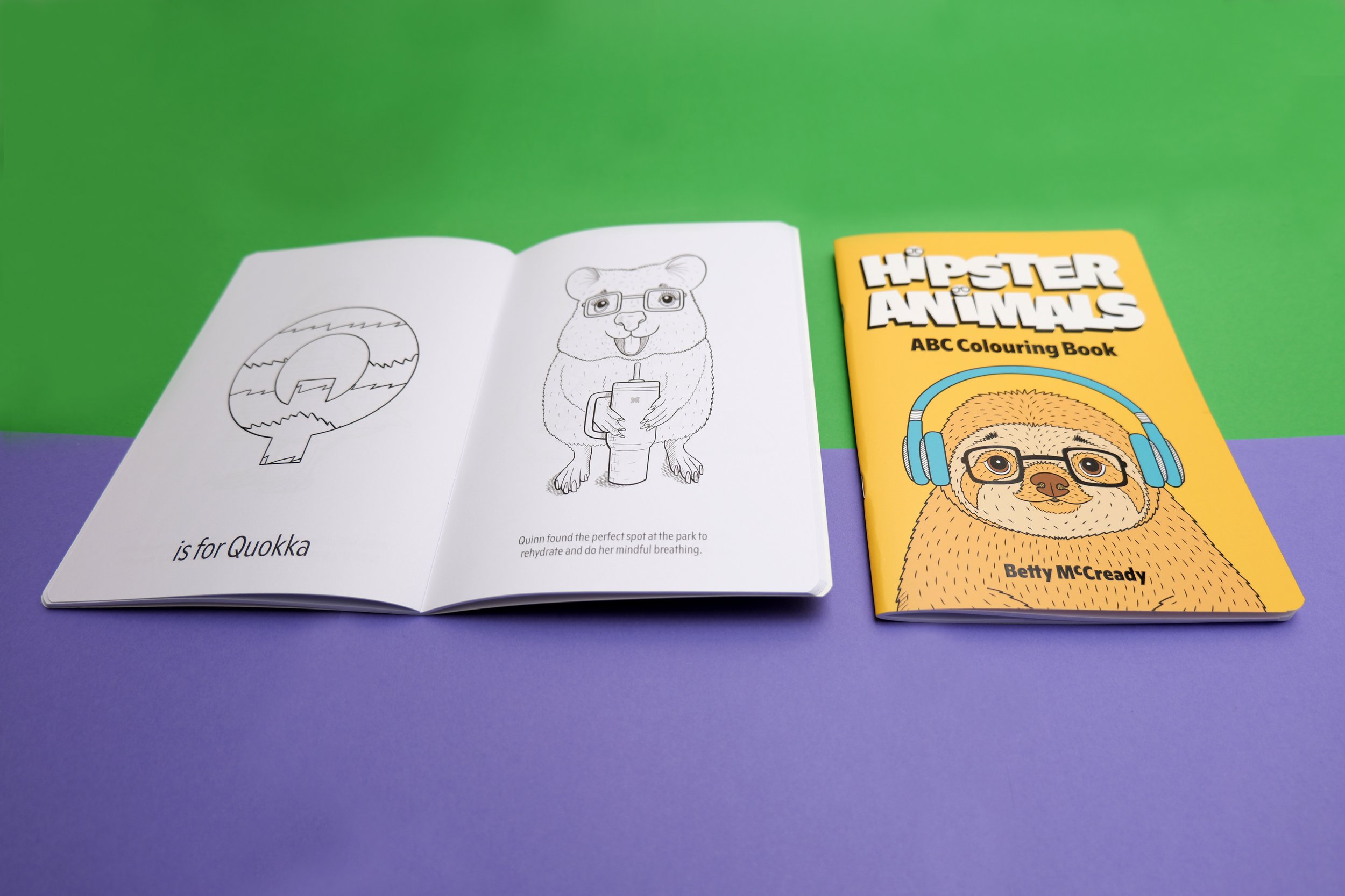 Hispter Animals Colouring Books open.jpg