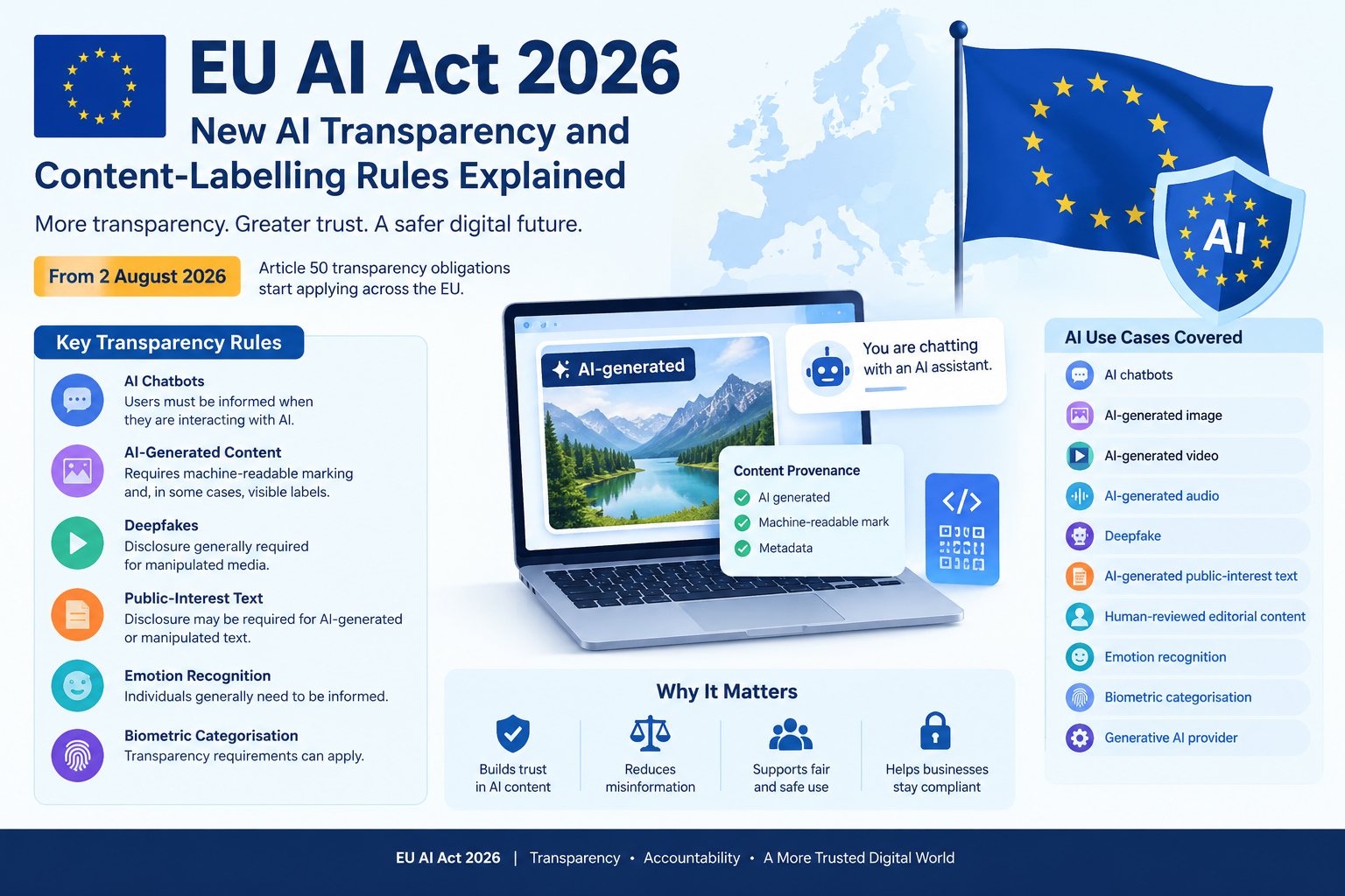 EU AI Act 2026: New AI Transparency and Content-Labelling Rules Explained