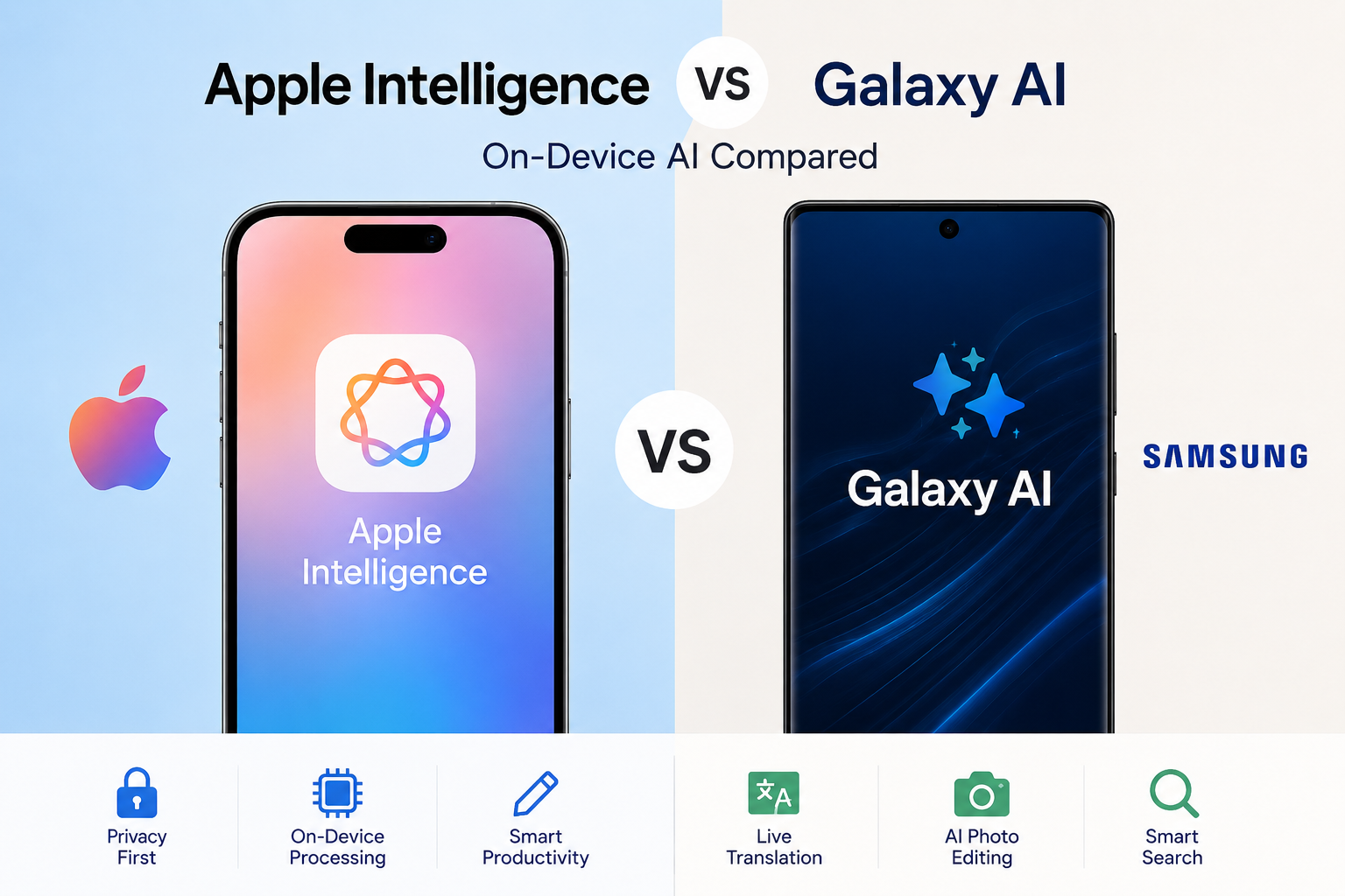 Apple Intelligence vs Galaxy AI: Which On-Device AI Is Better?