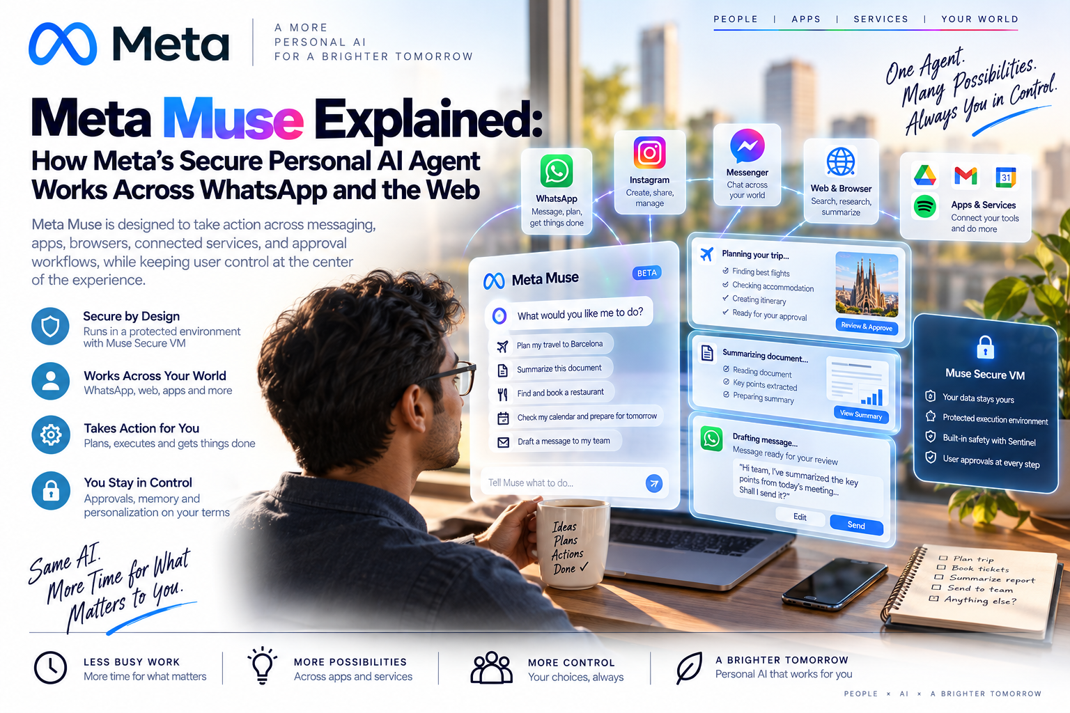 Meta Muse Explained: How Meta’s Secure Personal AI Agent Works Across WhatsApp and the Web