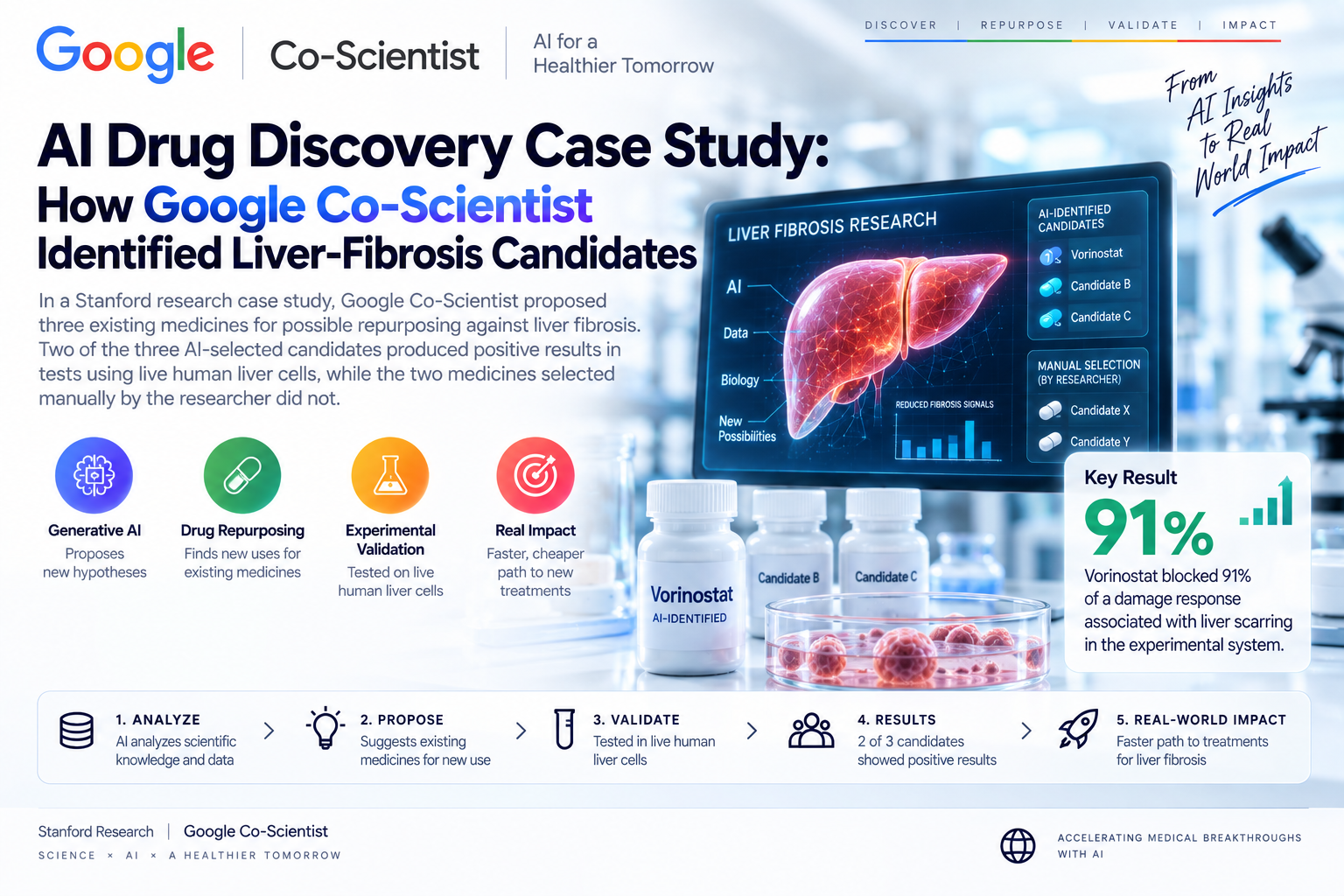 AI Drug Discovery Case Study: How Google Co-Scientist Identified Liver-Fibrosis Candidates