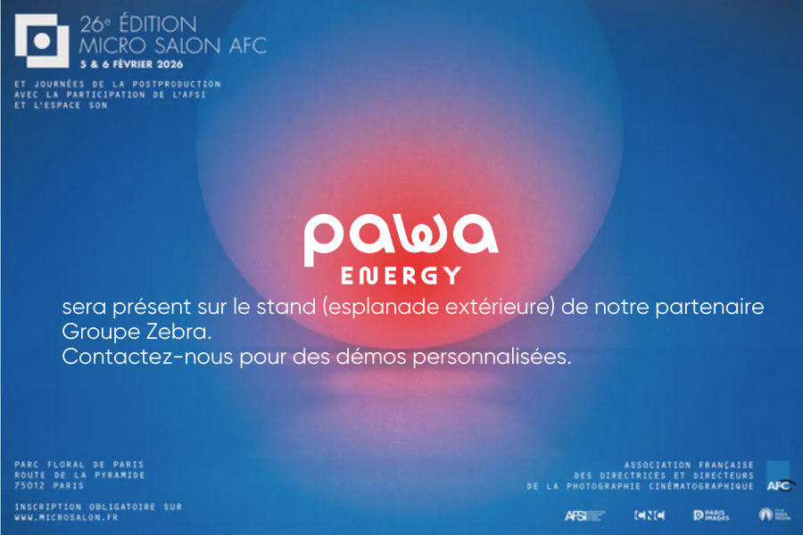 Electrisez vos événements et tournages avec Pawa Energy