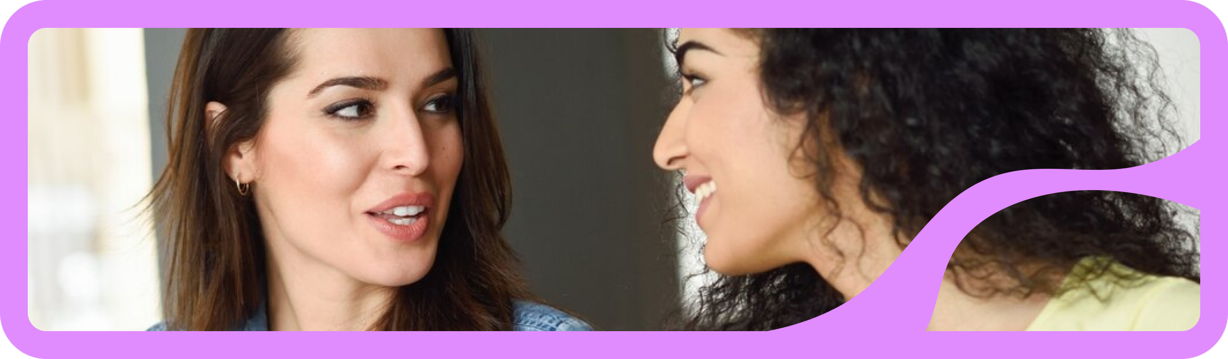 two professional women discussing
