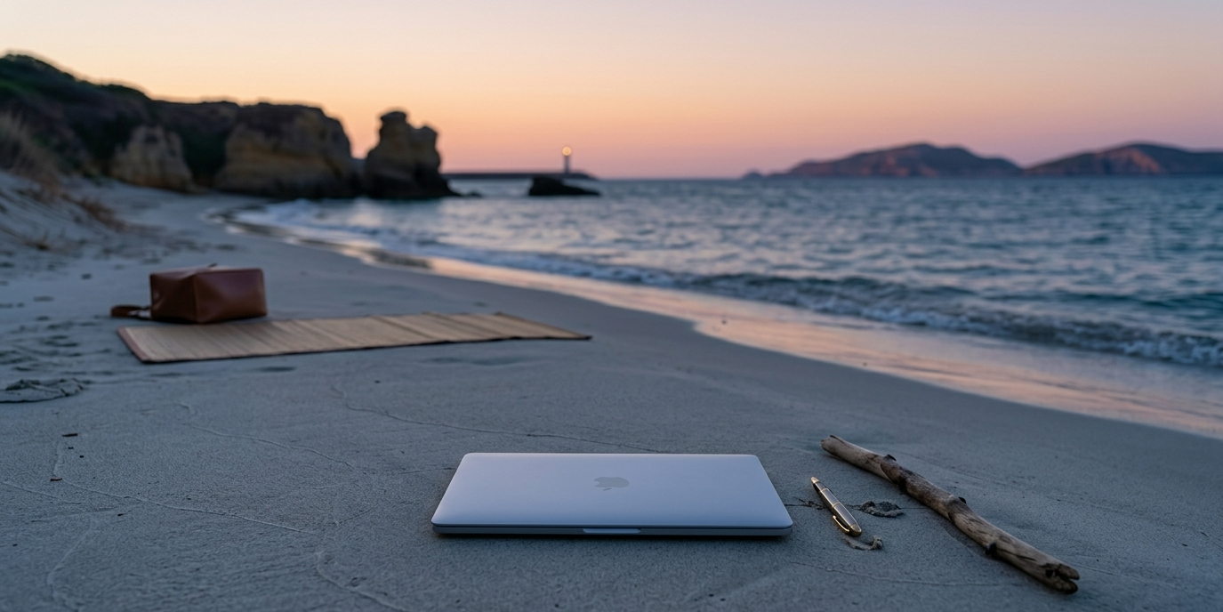The Working Holiday Illusion: Warum „nur mal kurz Mails checken“ dein Nervensystem in der Grauzone gefangen hält