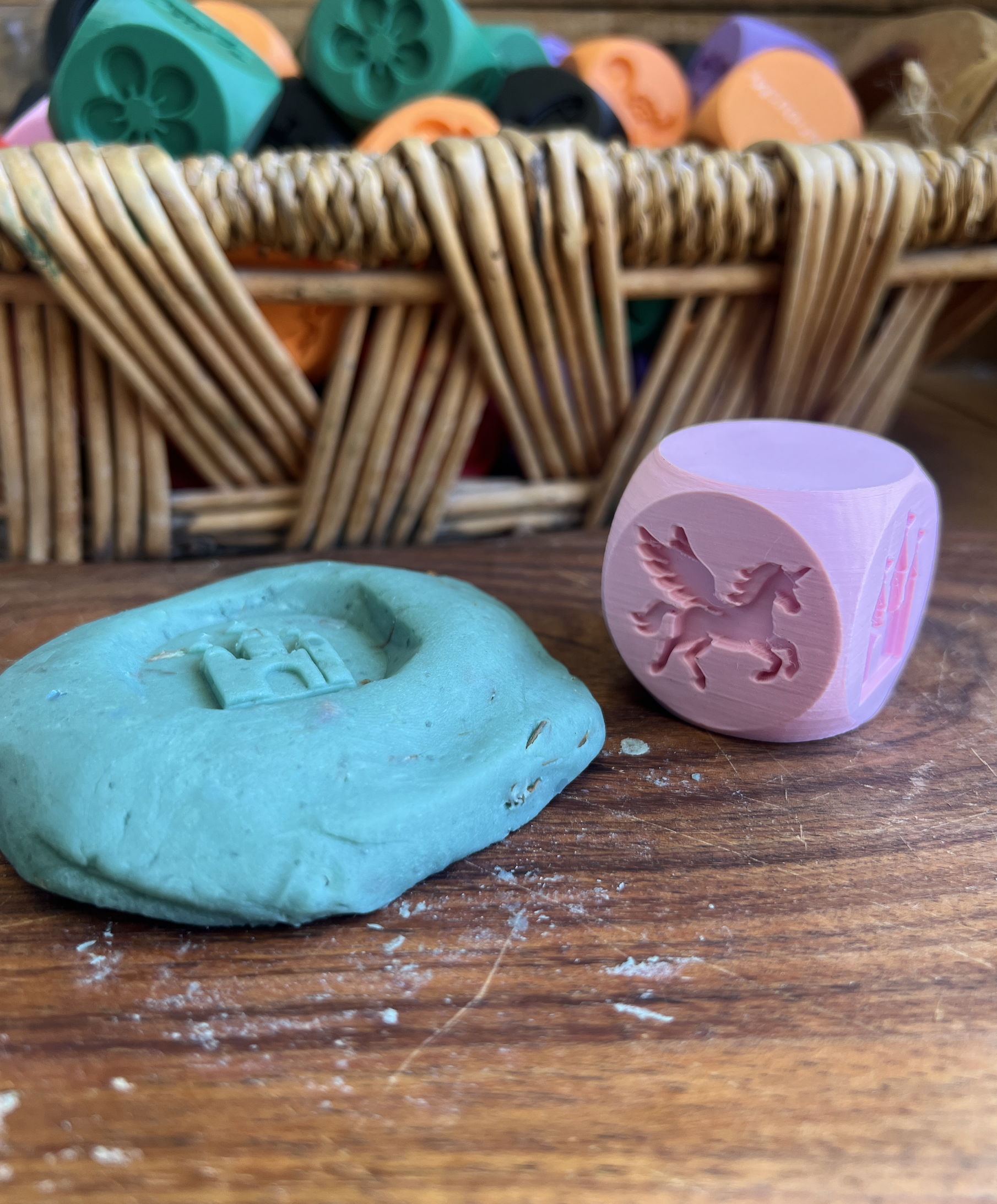 Unicorn Curious Cube – 4-Sided Dough Stamp