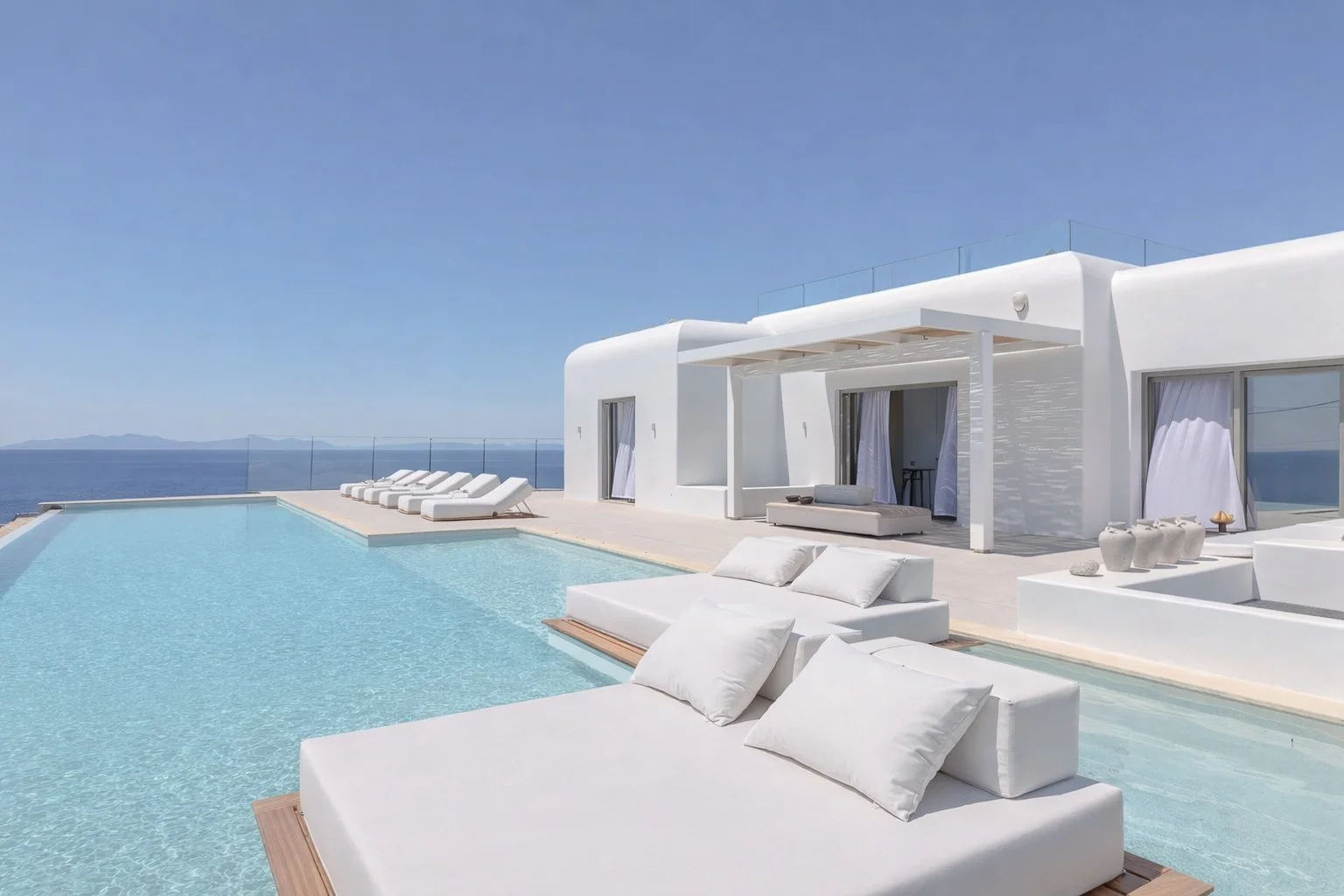 luxury mykonos bachelorette villa in Greece