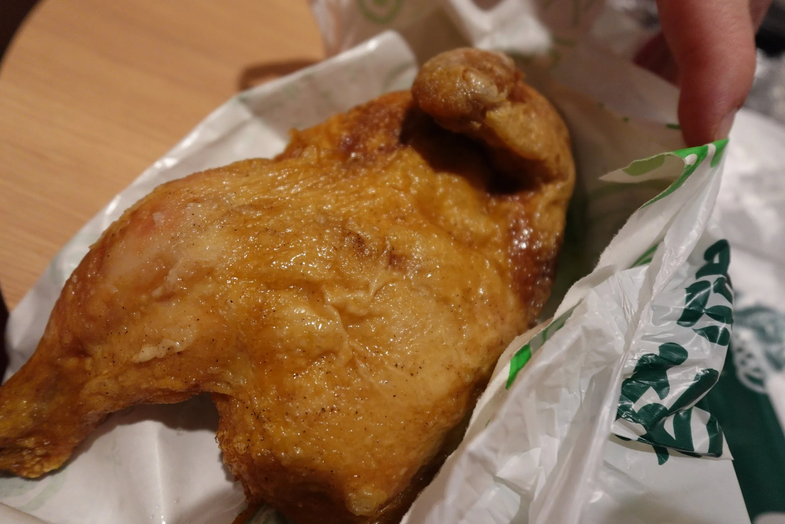 Half fried chicken from Naruto Main Store in Otaru