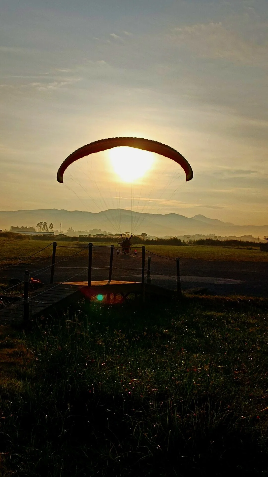 paramotor in the sunrise at chiang mai experience