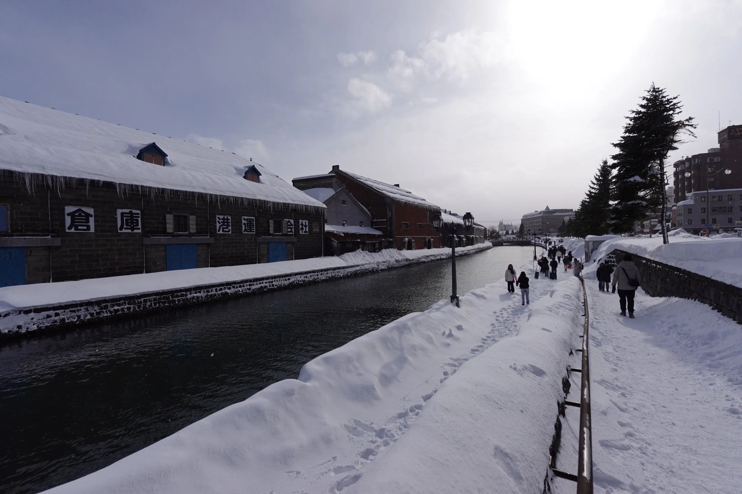 Otaru canal with river