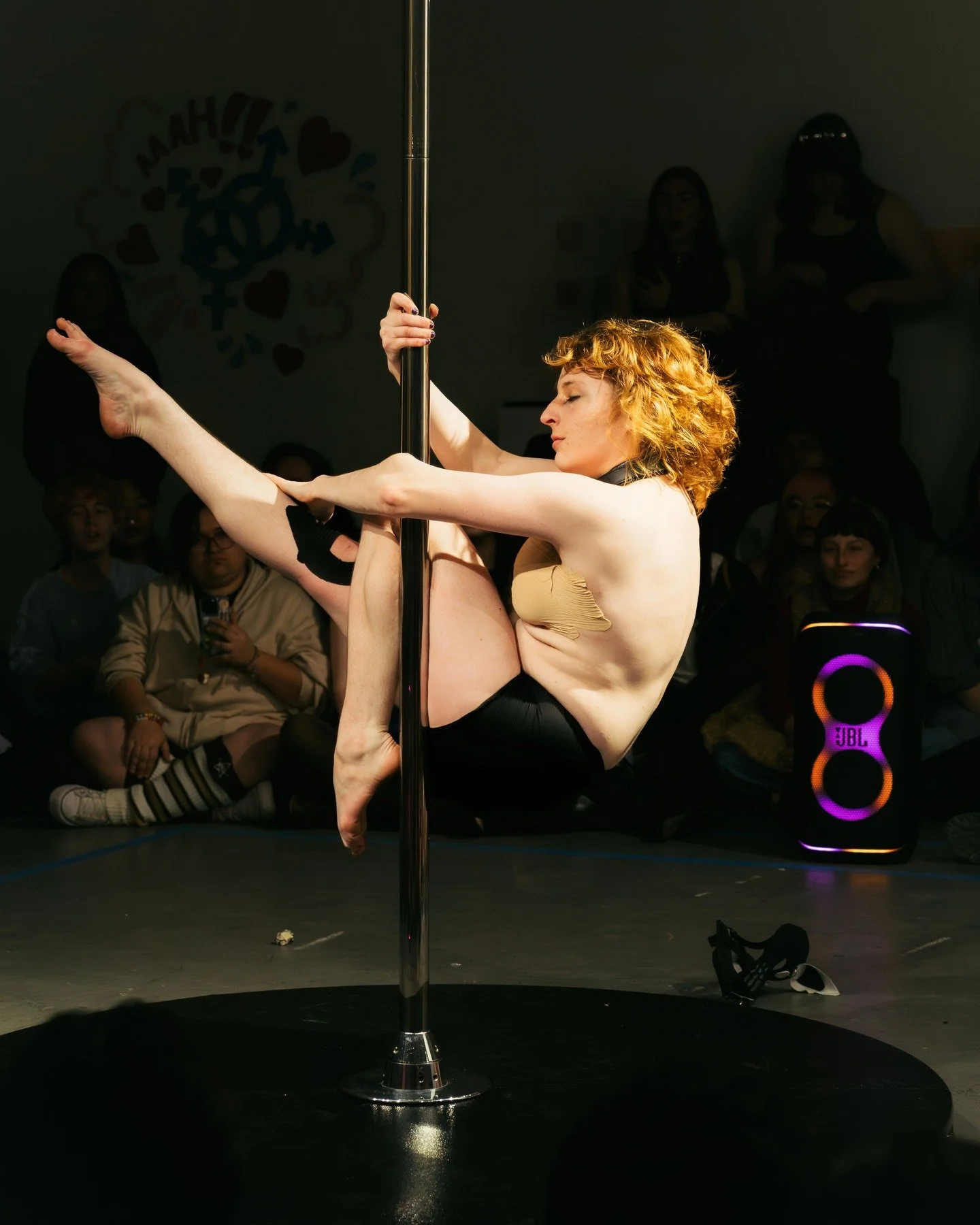 02_20_26 - @davispoledanceclub performance by @alt.horror.werewolves at @ucd_basement_gallery