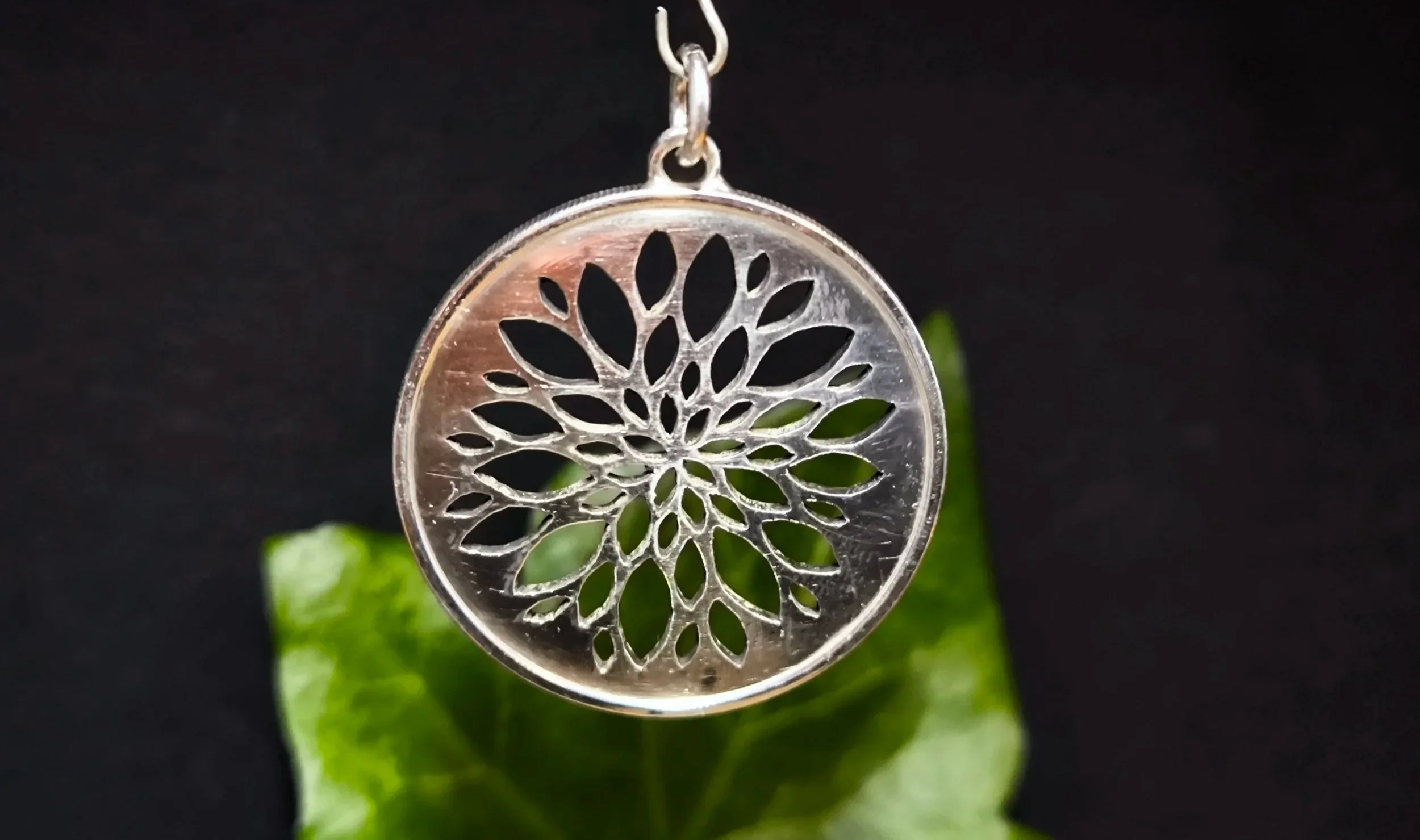 Silberblume, handgemacht, Unikat