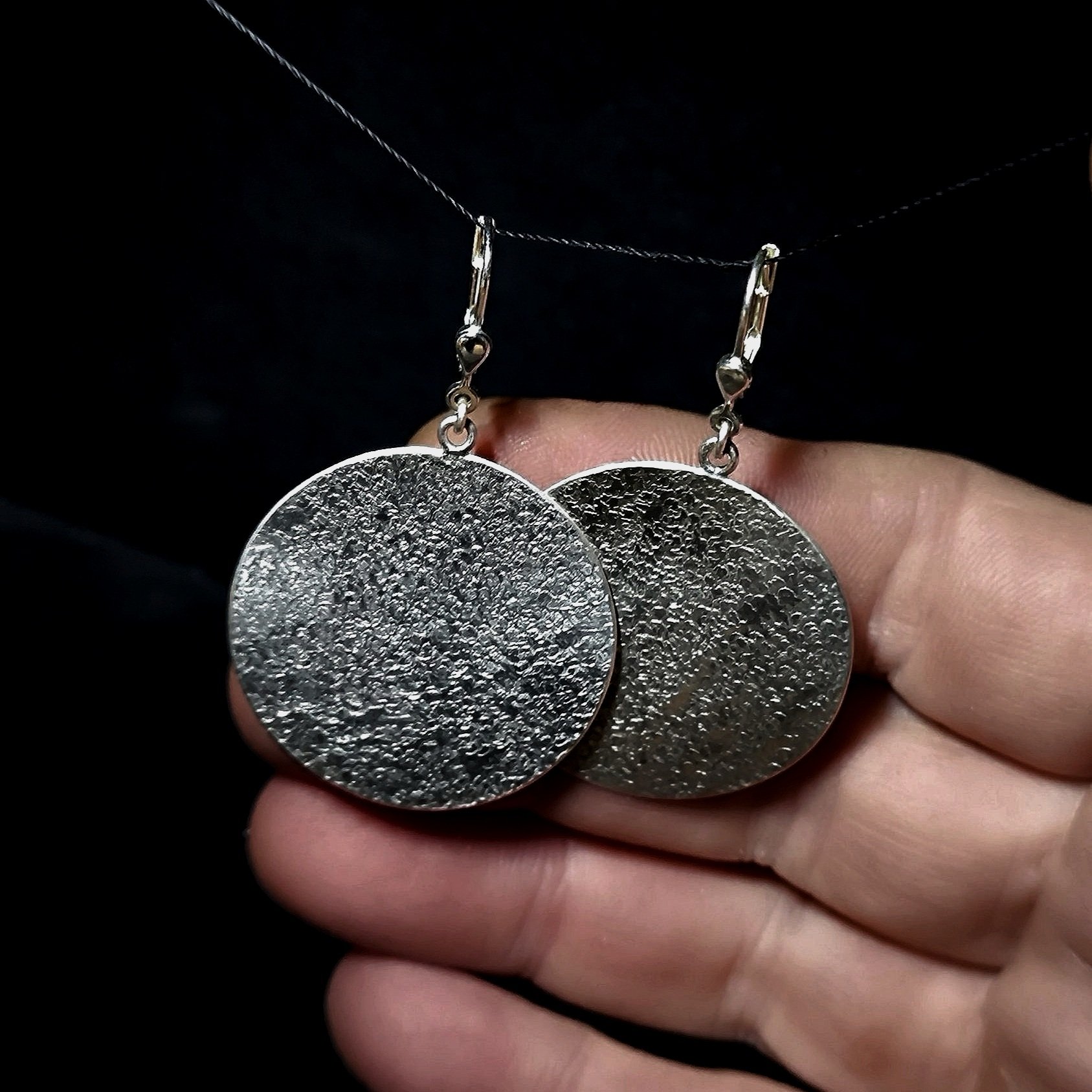 Silber Disk, Durchmesser 31,5 mm, handgemacht