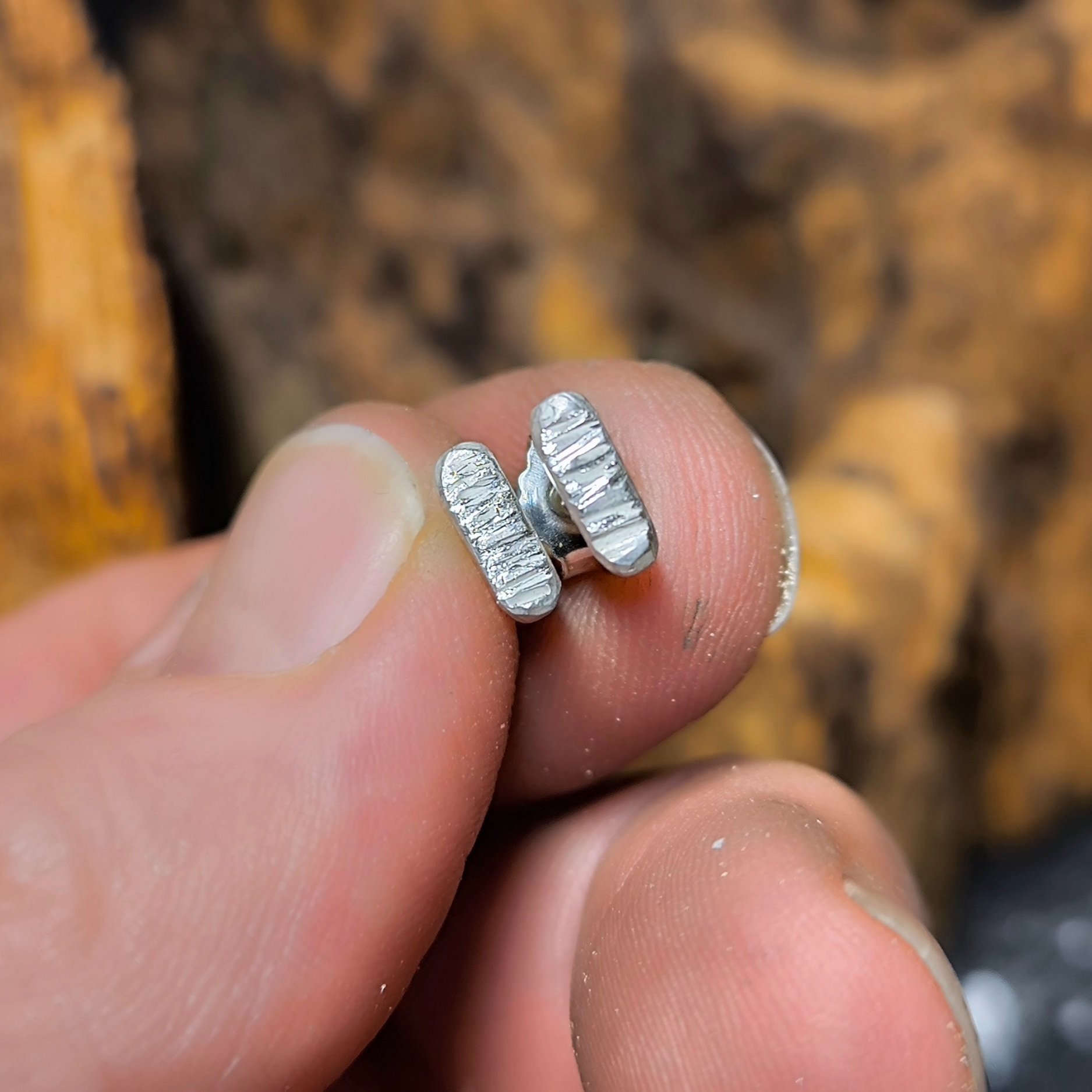 Ohrstecker, Silber Unikat