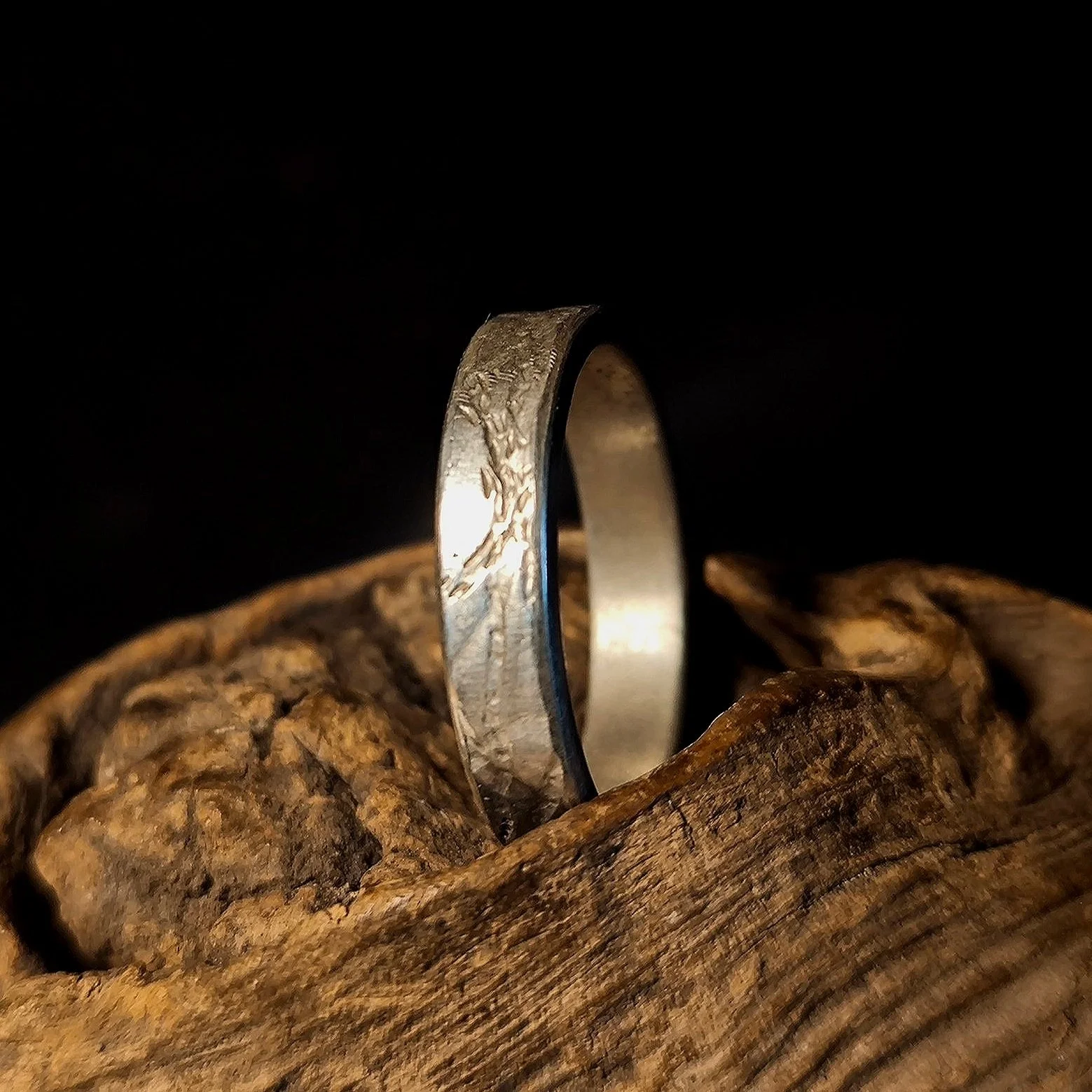 Silberring -Vorsteckring- Unikatschmuck der Silberschmiede-Eigen-Art