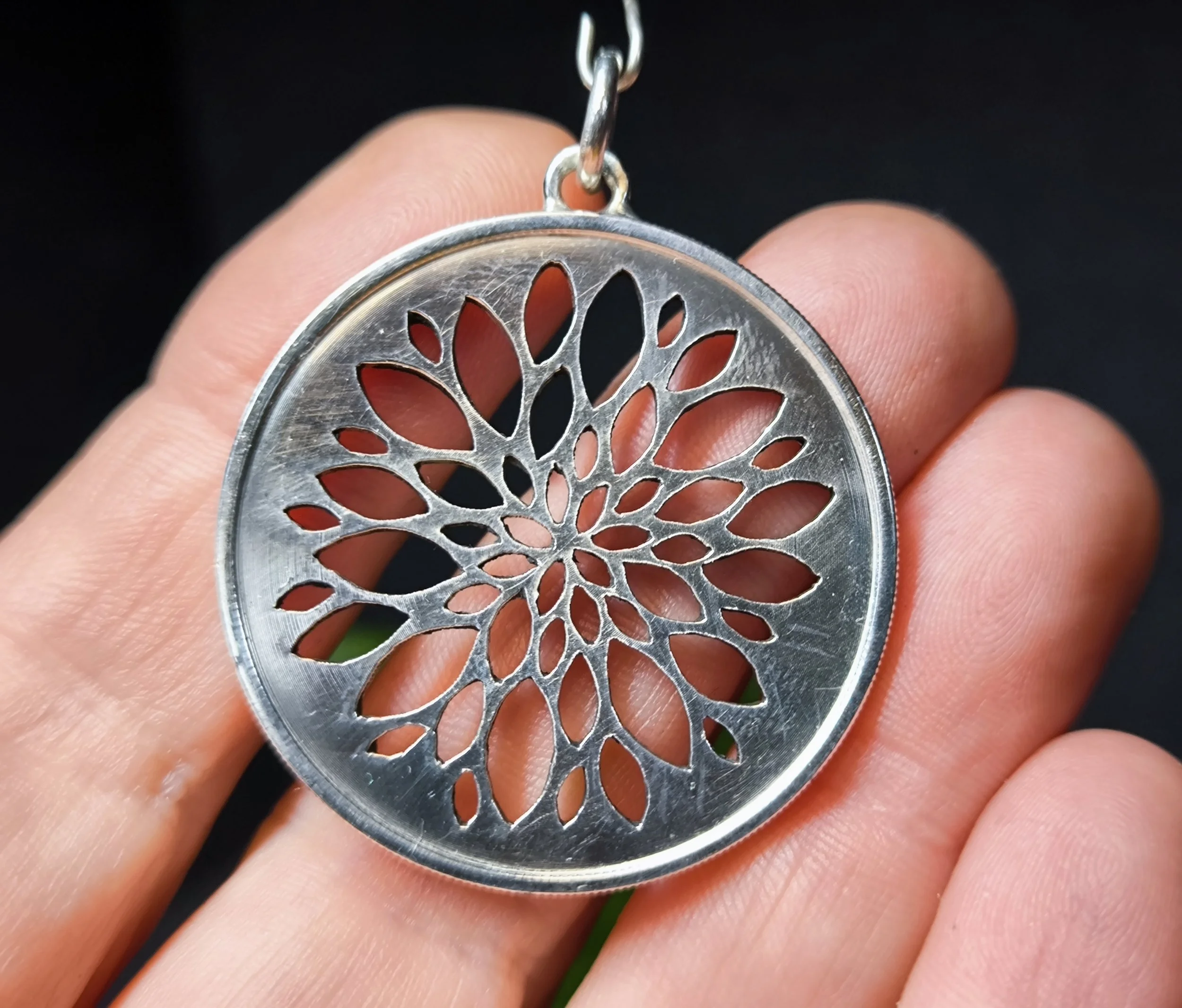 Silberblume, handgemacht, Unikat