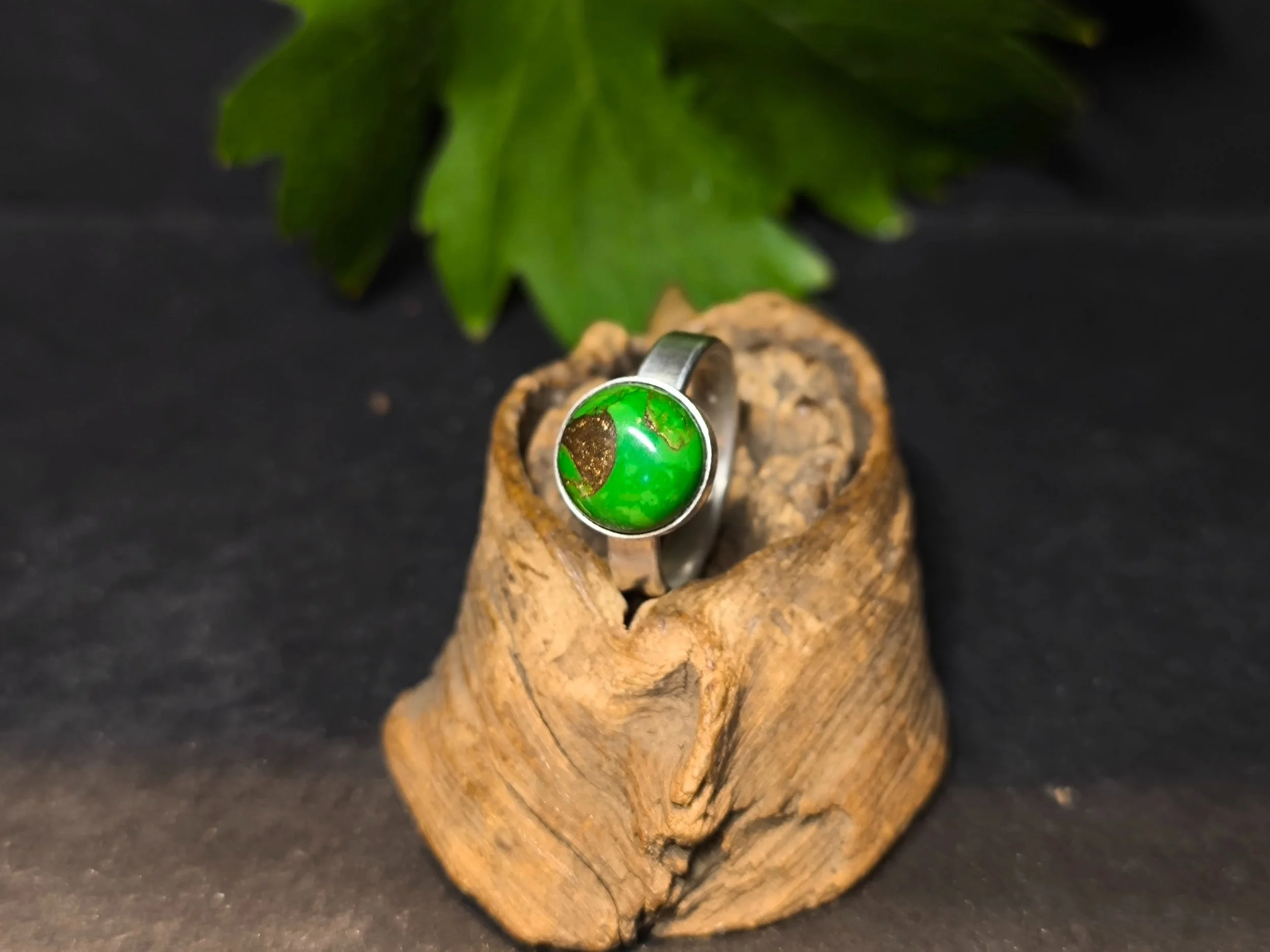 Silber Ring Kupfertürkis, Unikatschmuck