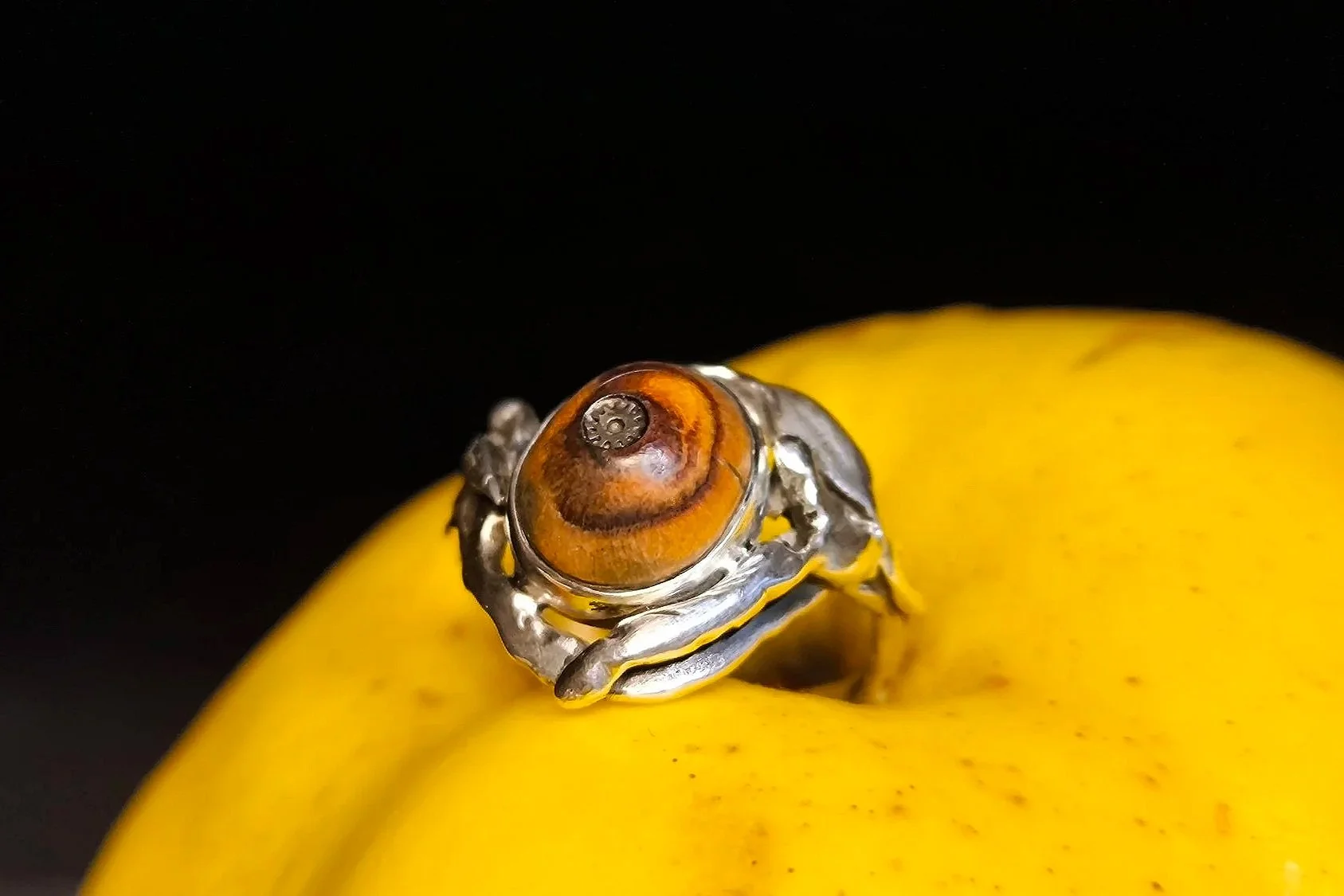 Knospe, Silberring einzigartig