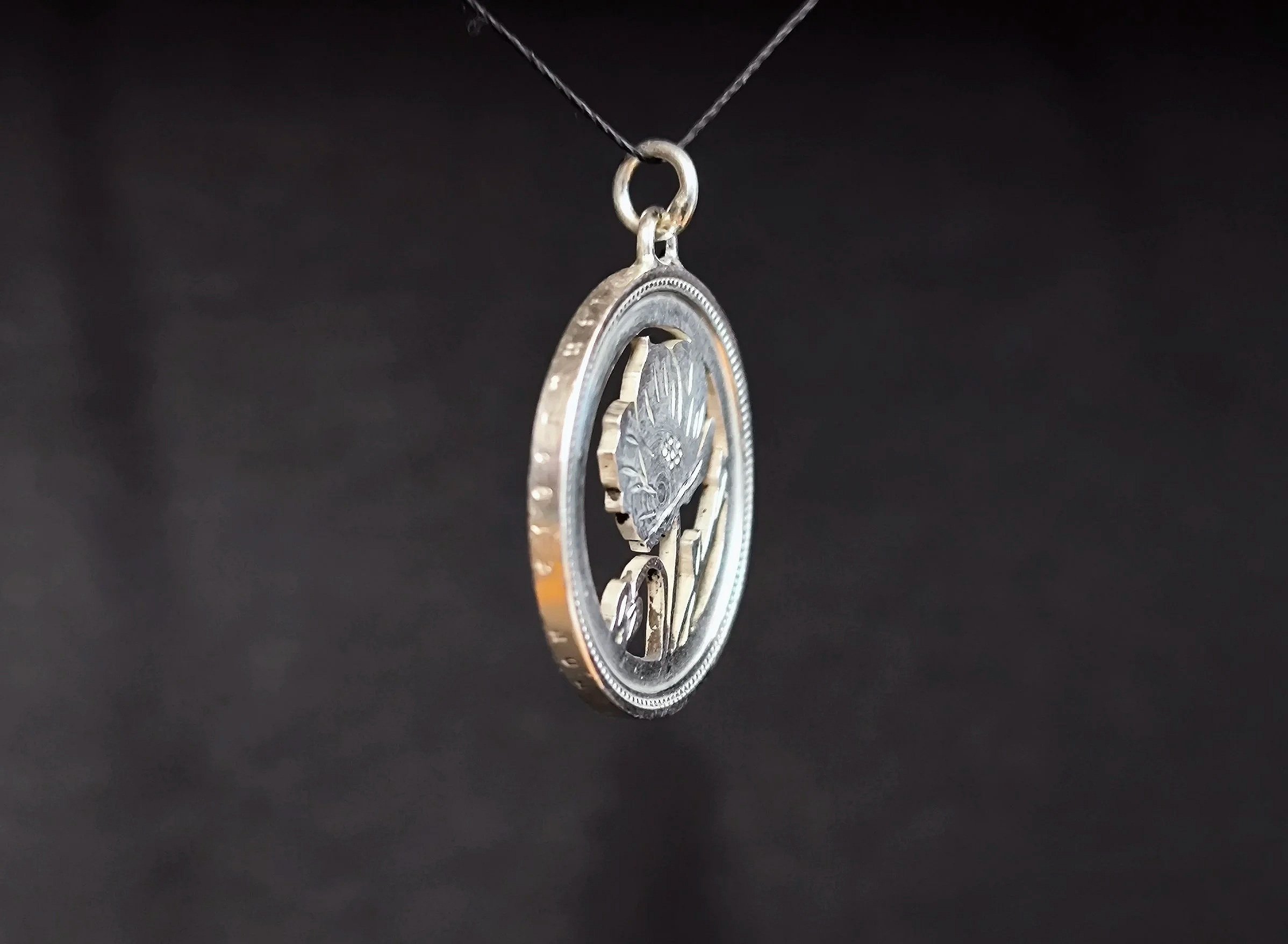 Mohnblume, Silberanhänger, Silberschmiede-Eigen-Art