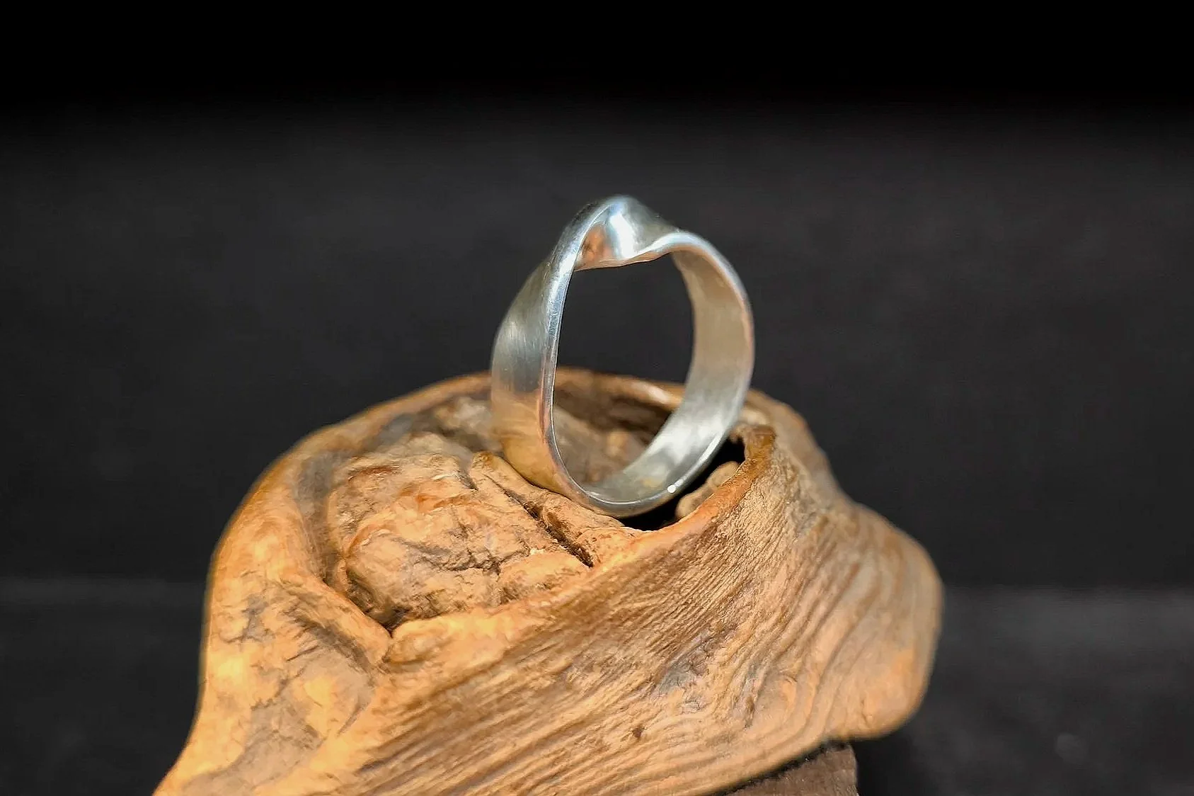 Möbiusband Ring, Silber