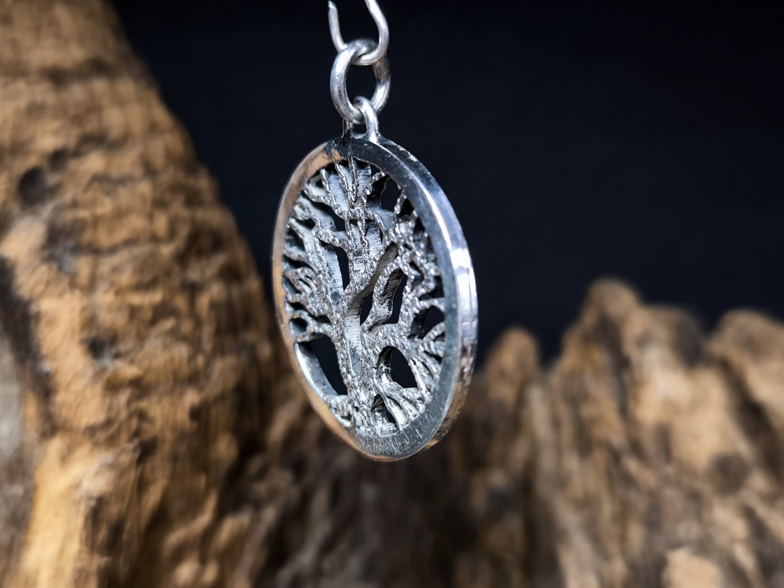 Silberbaum, Kettenanhänger, Silber, Unikat