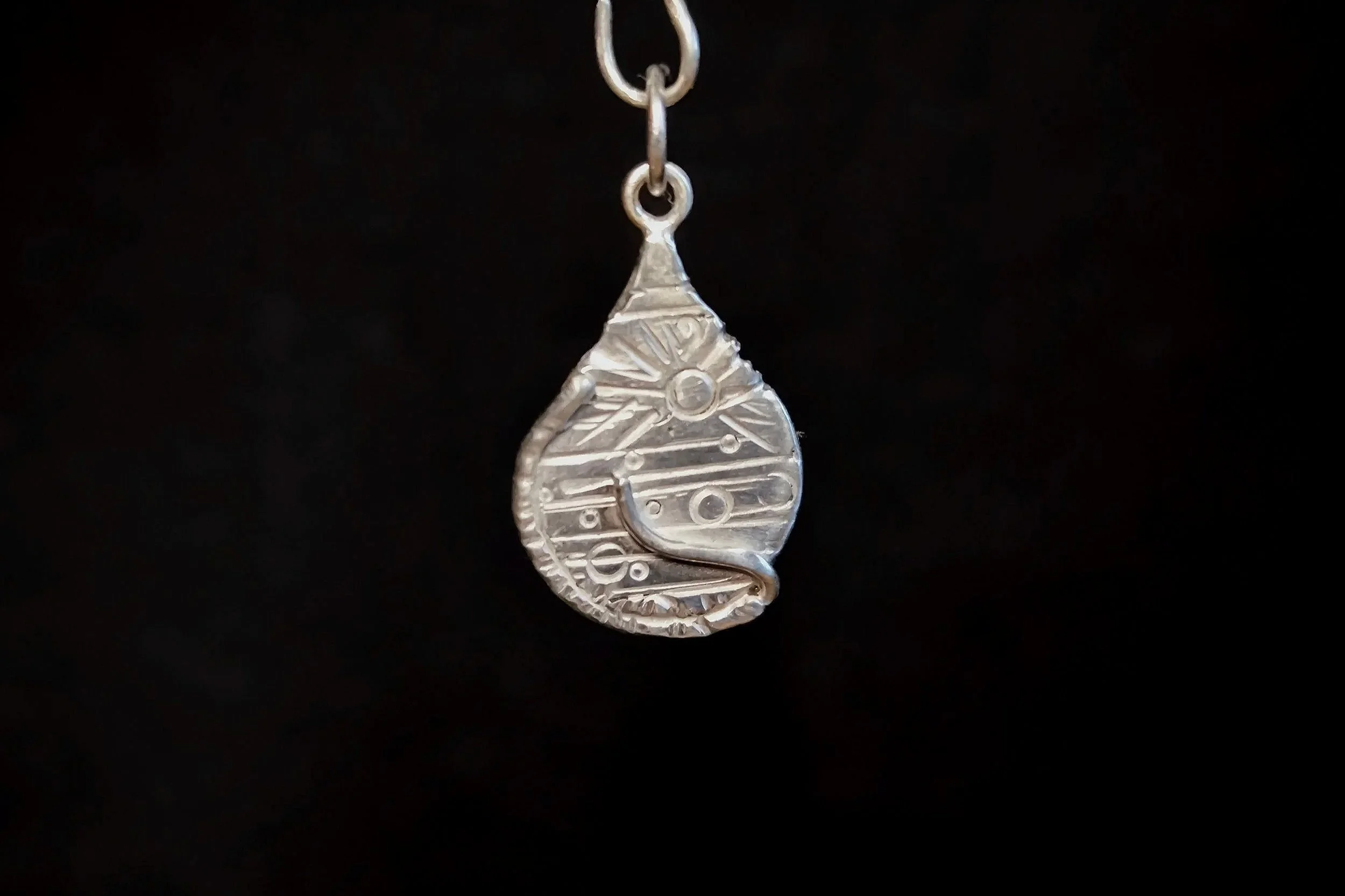 Kettenanhänger, Sonne, handgefertigt