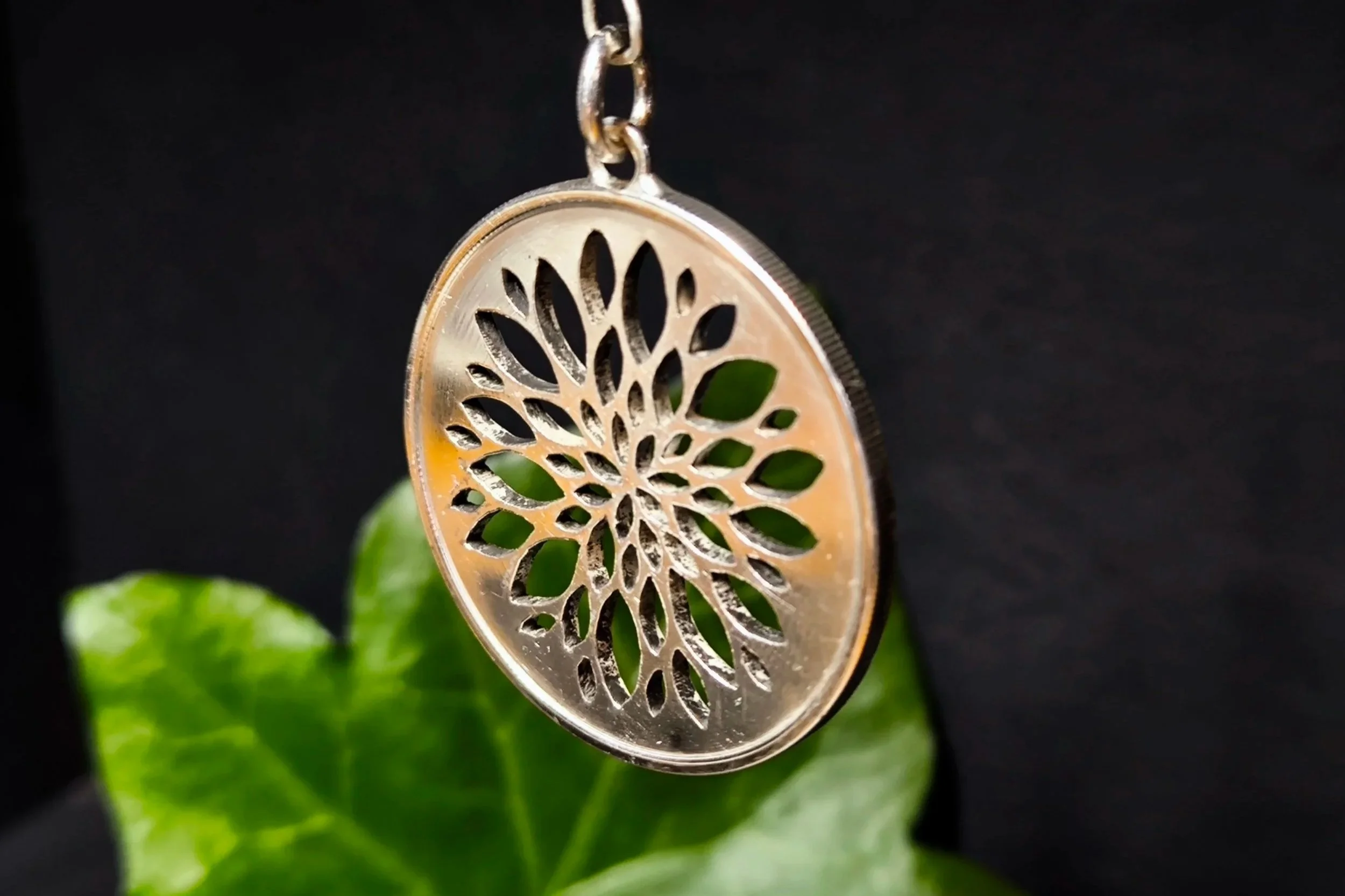 Silberblume, handgemacht, Unikat