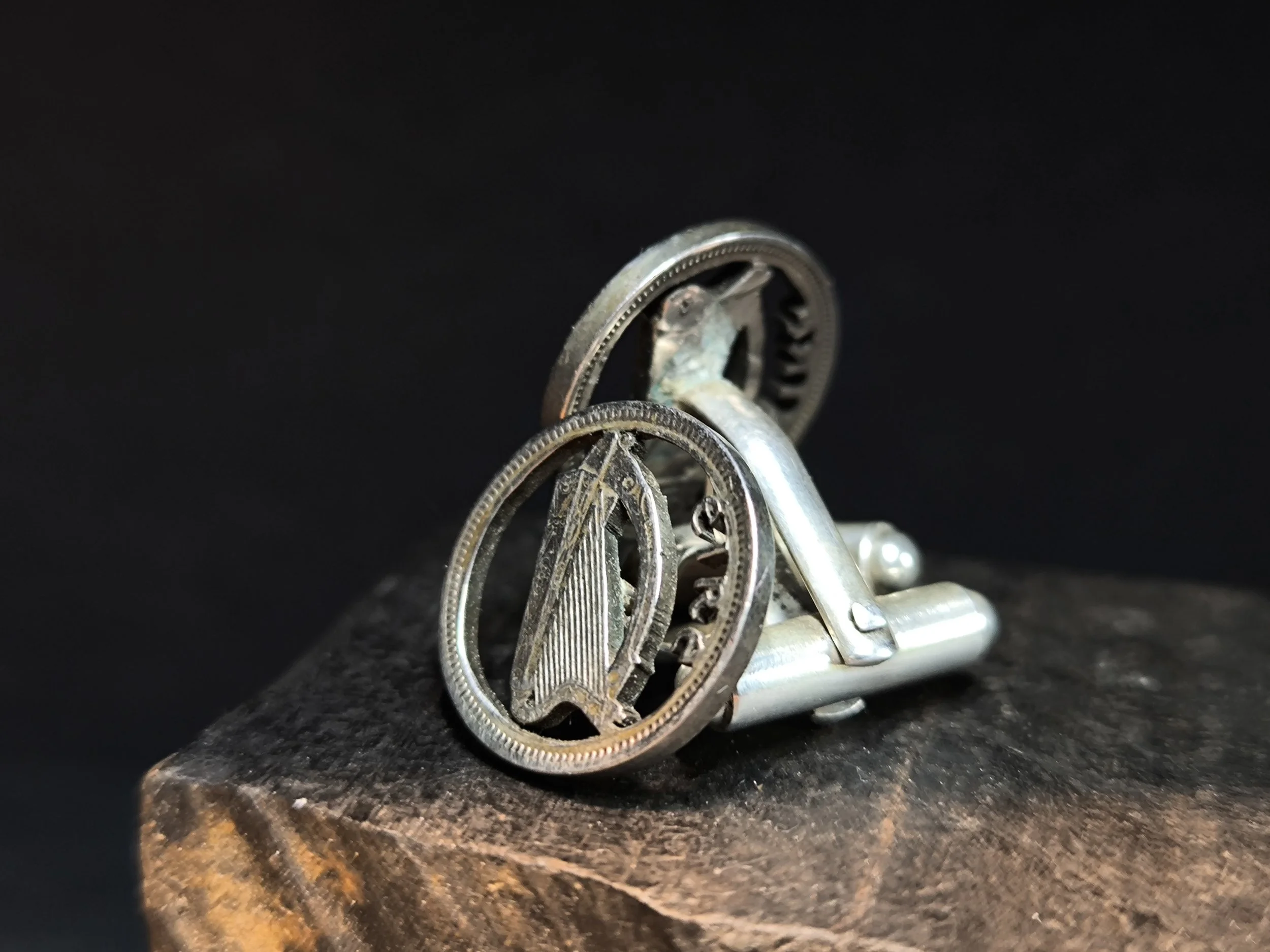 Manschettenknöpfe Harfe, Irland, 18 mm