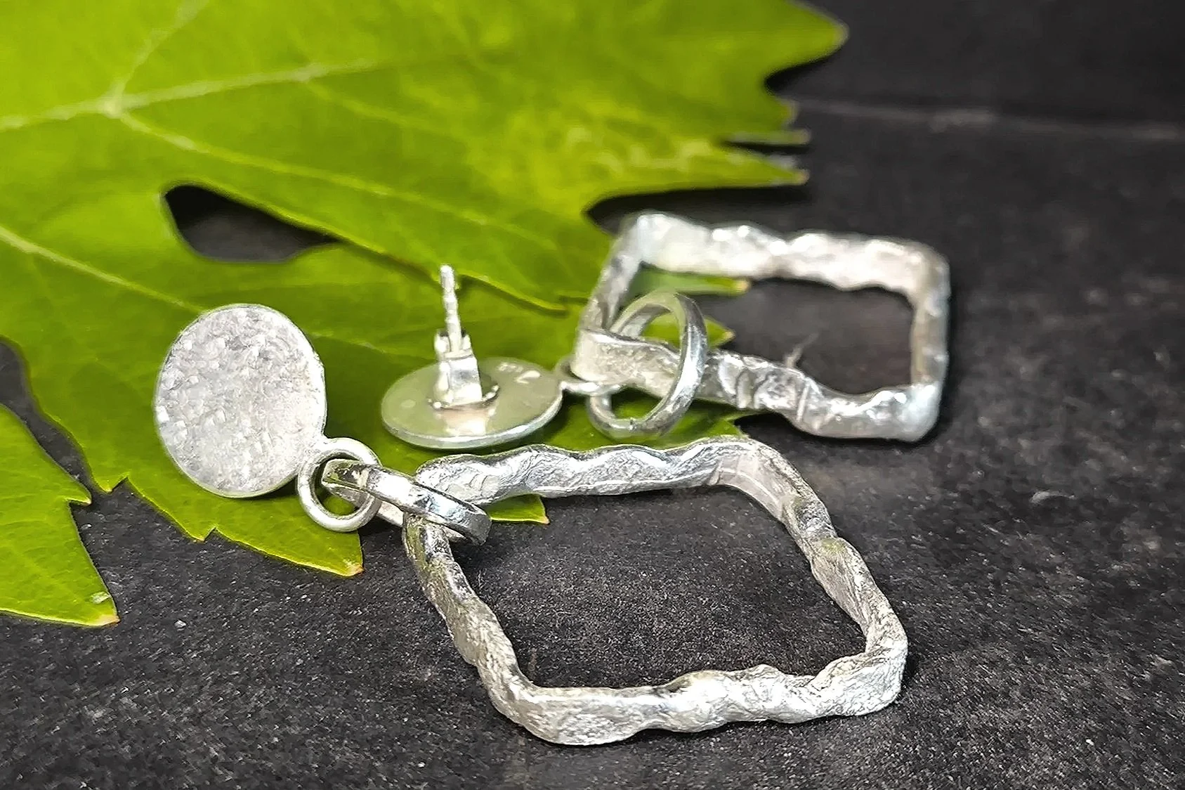 Extravagante Ohrhänger aus Silber, Unikatschmuck