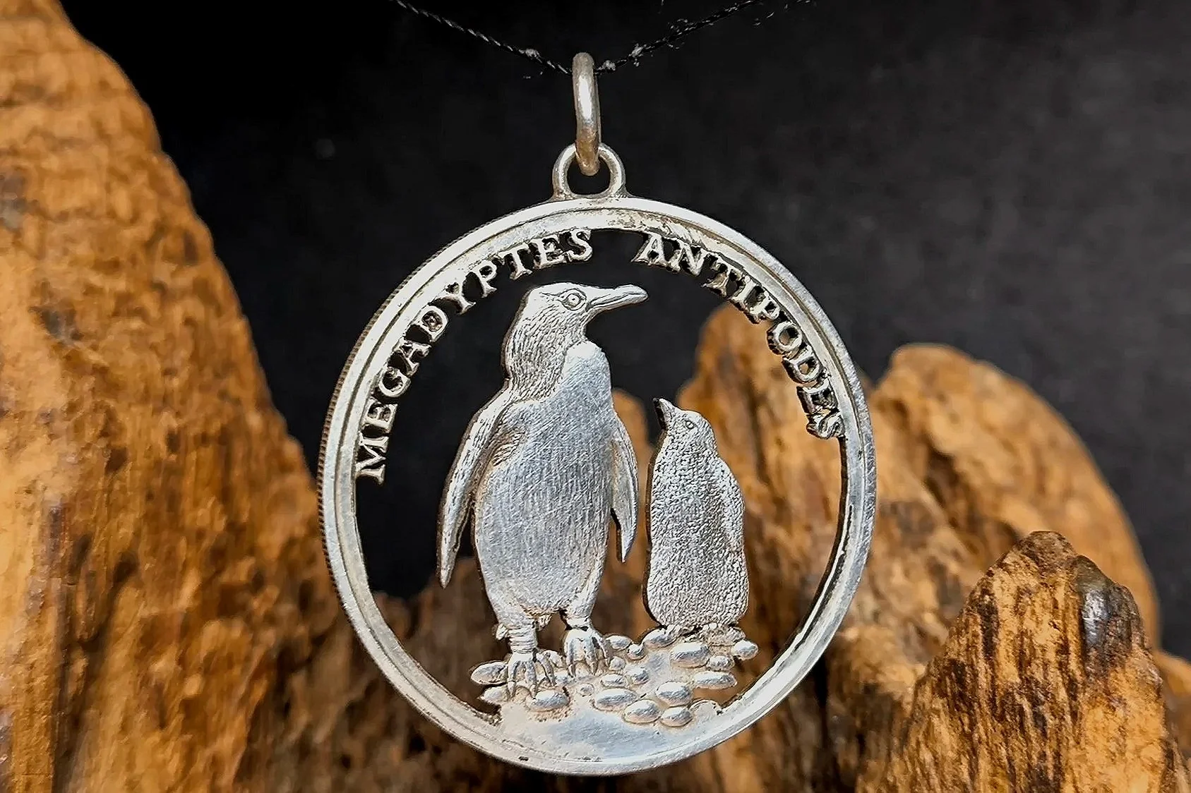 Pinguin, Münzschmuck, Silberschmiede-Eigen-Art
