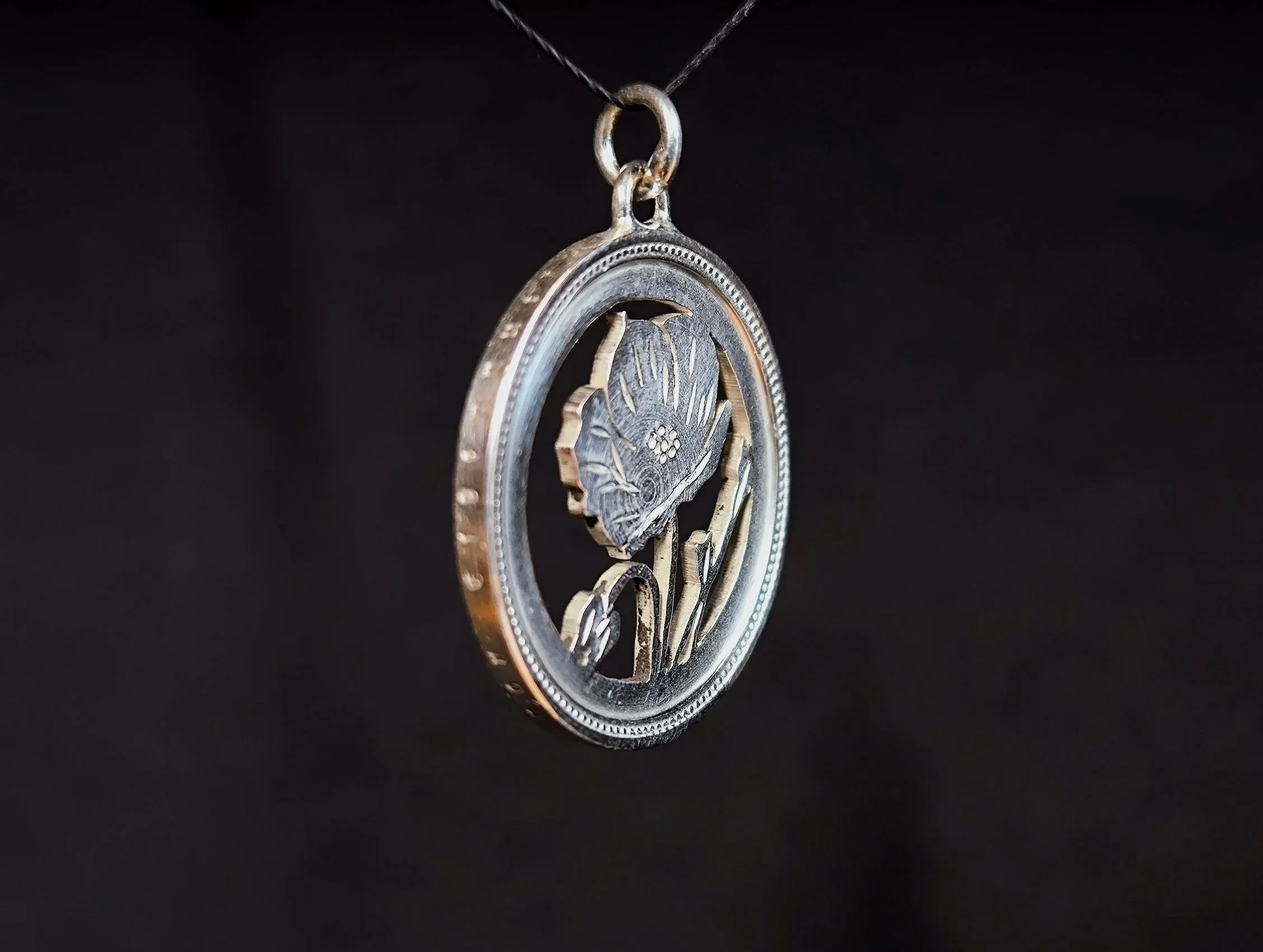 Silberanhänger, Mohnblume, Silberschmiede-Eigen-Art