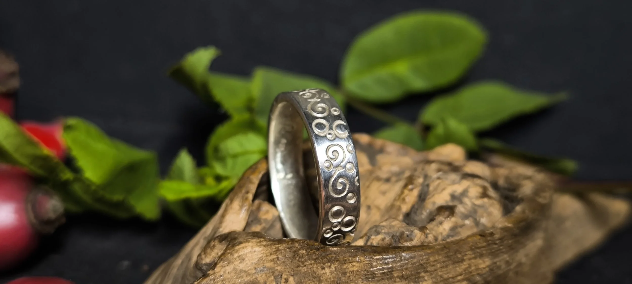 Silberring mit Struktur, handgemacht, Janet Schmock