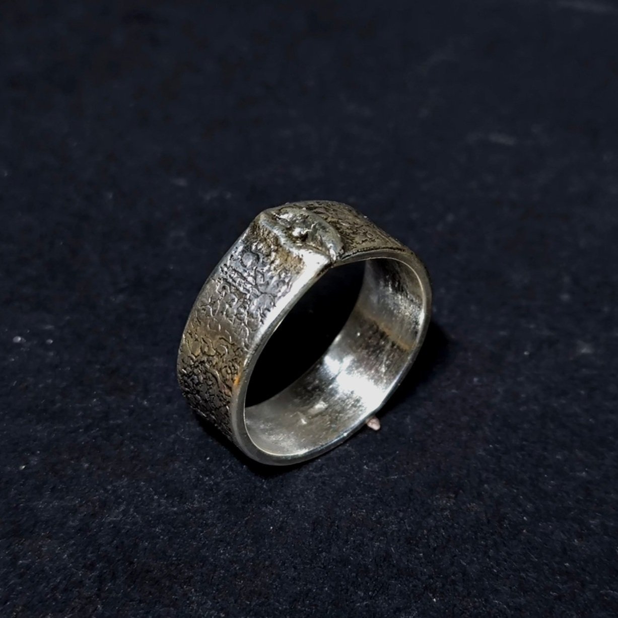 Silberring angeschmolzen, Unikatschmuck