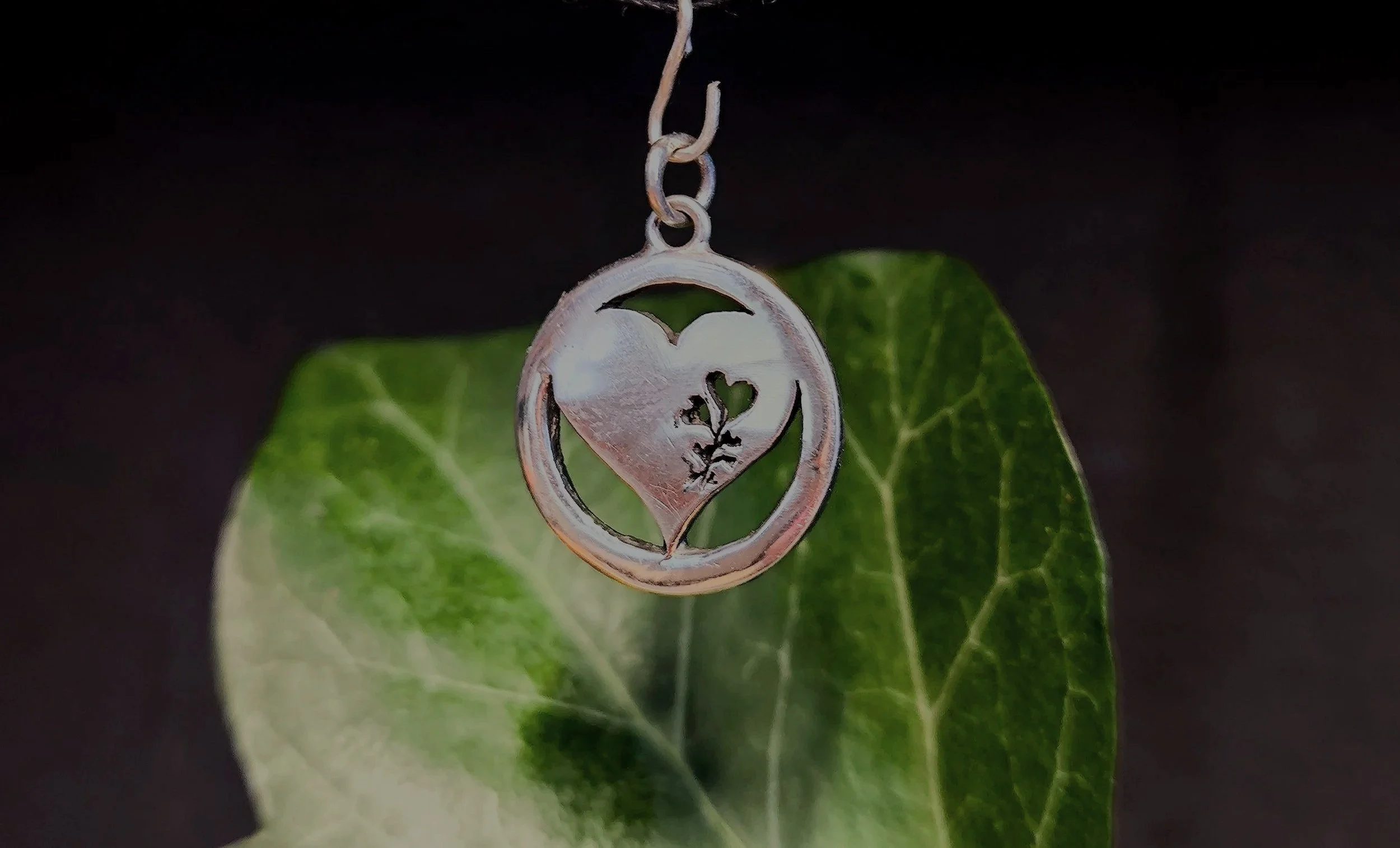 Silberherzen, Kettenanhänger Valentinstag