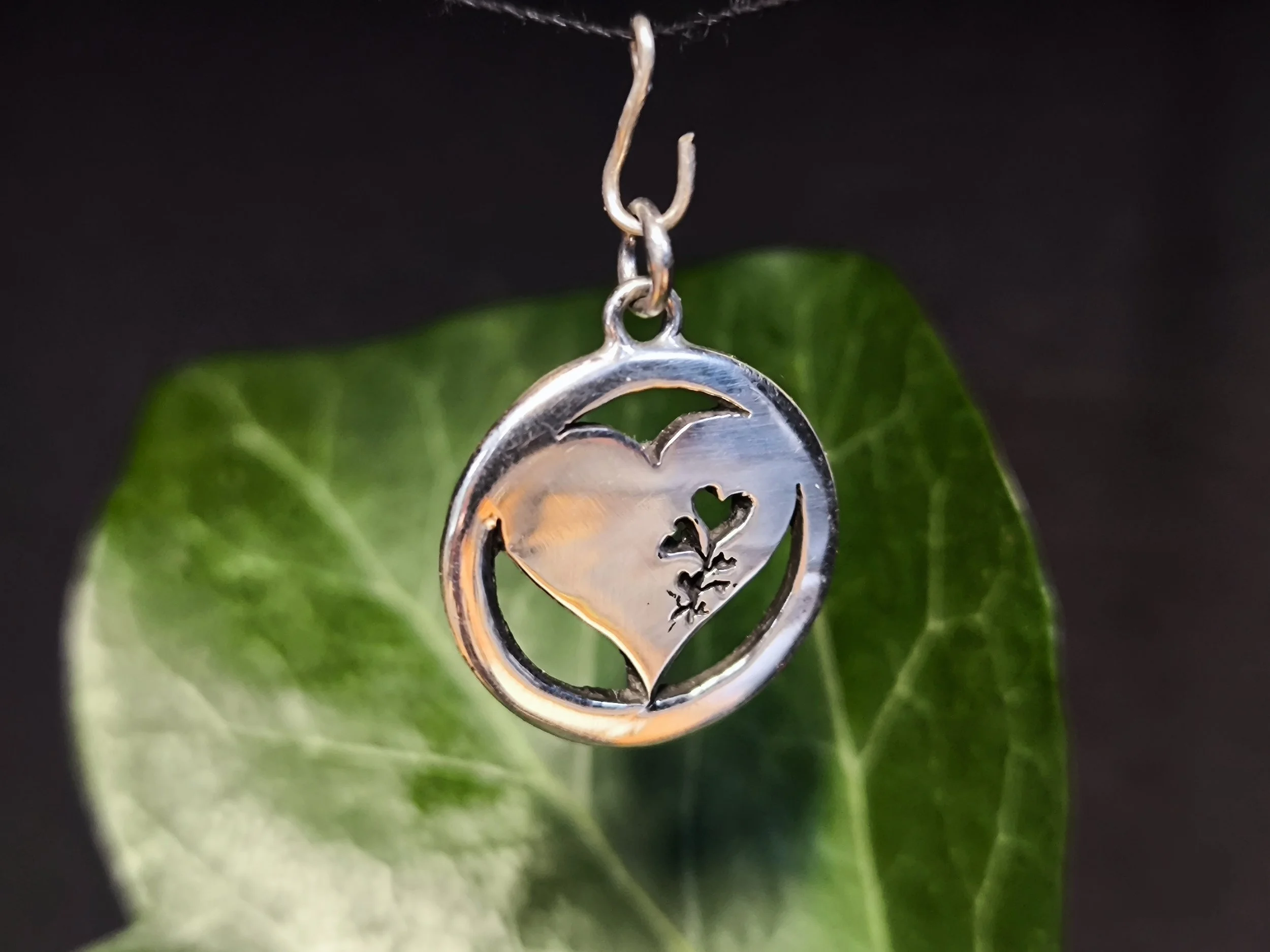 Silberherzen, Kettenanhänger Valentinstag