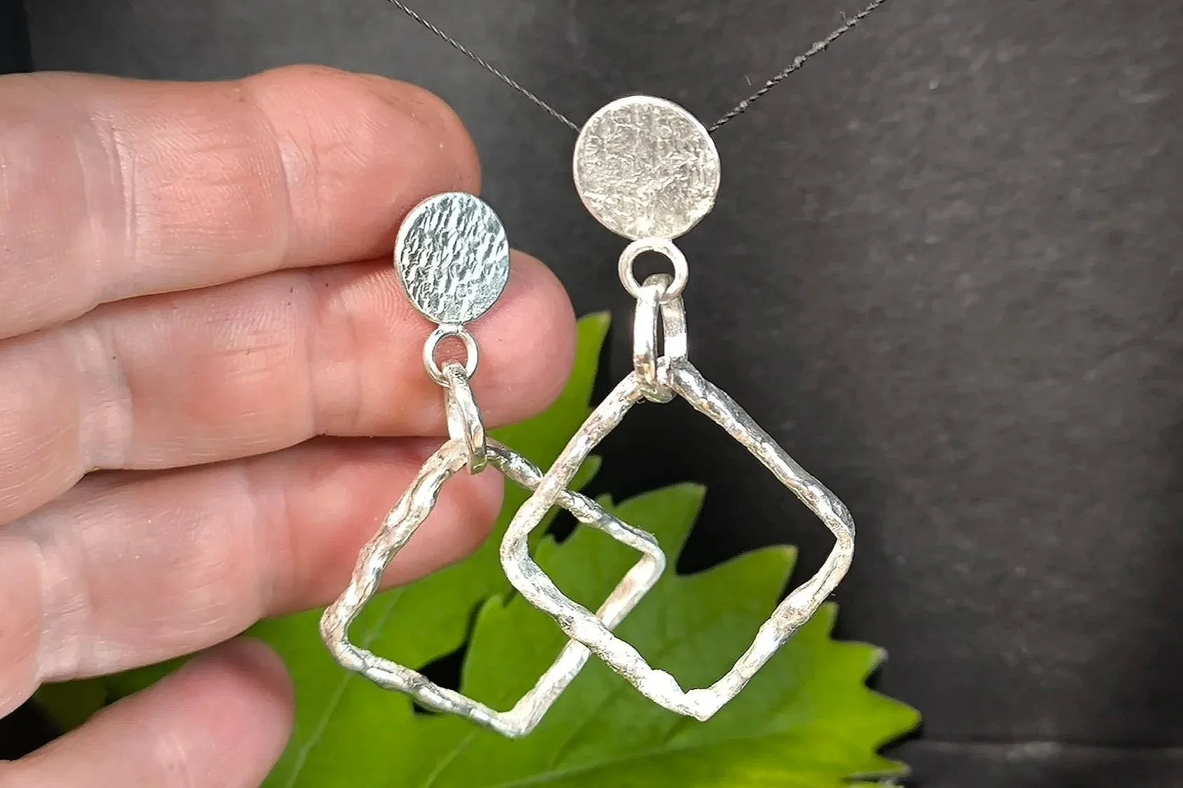 Extravagante Ohrhänger aus Silber, Unikatschmuck