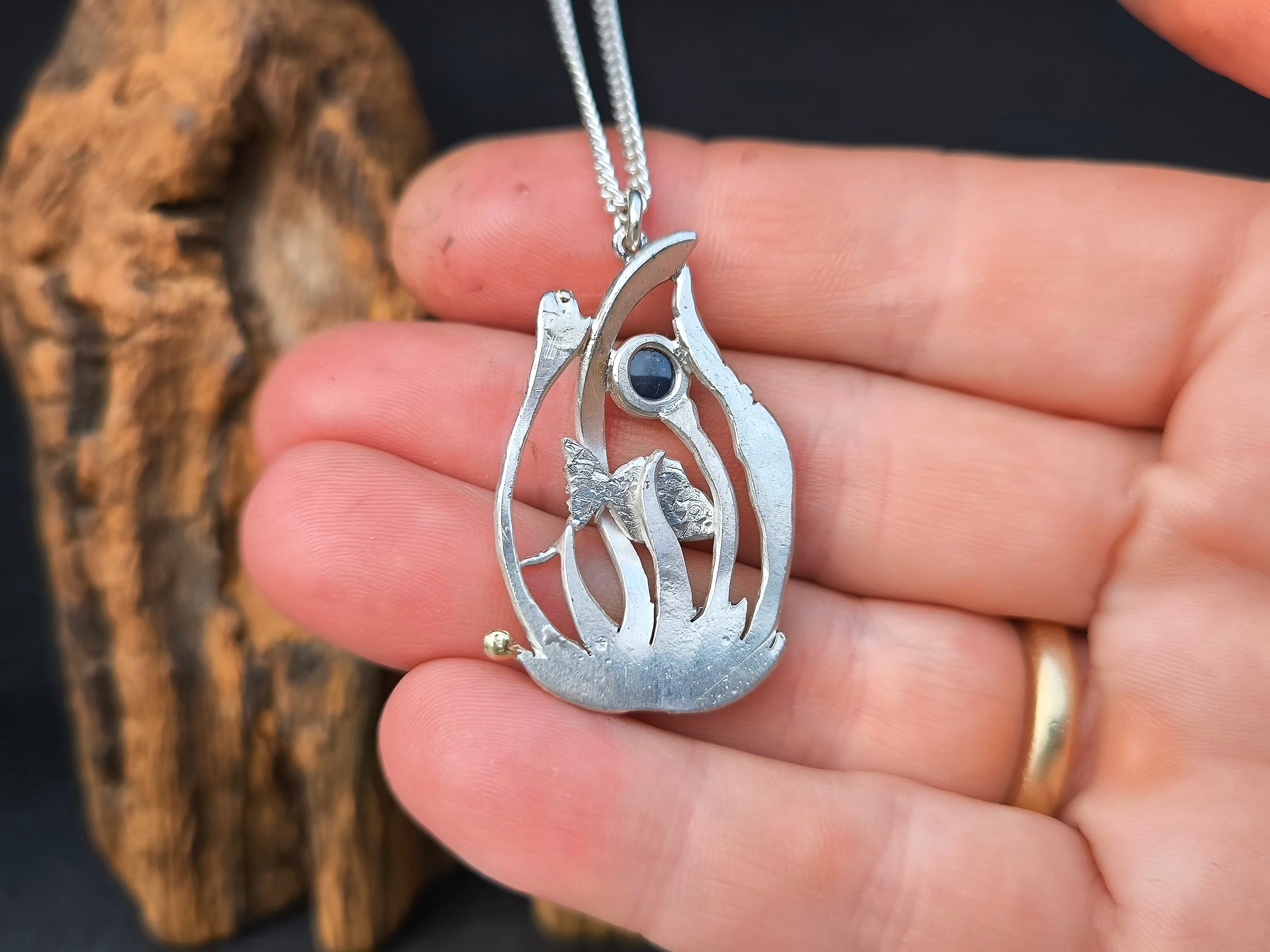 Silberfisch, Unikatschmuck, Kette