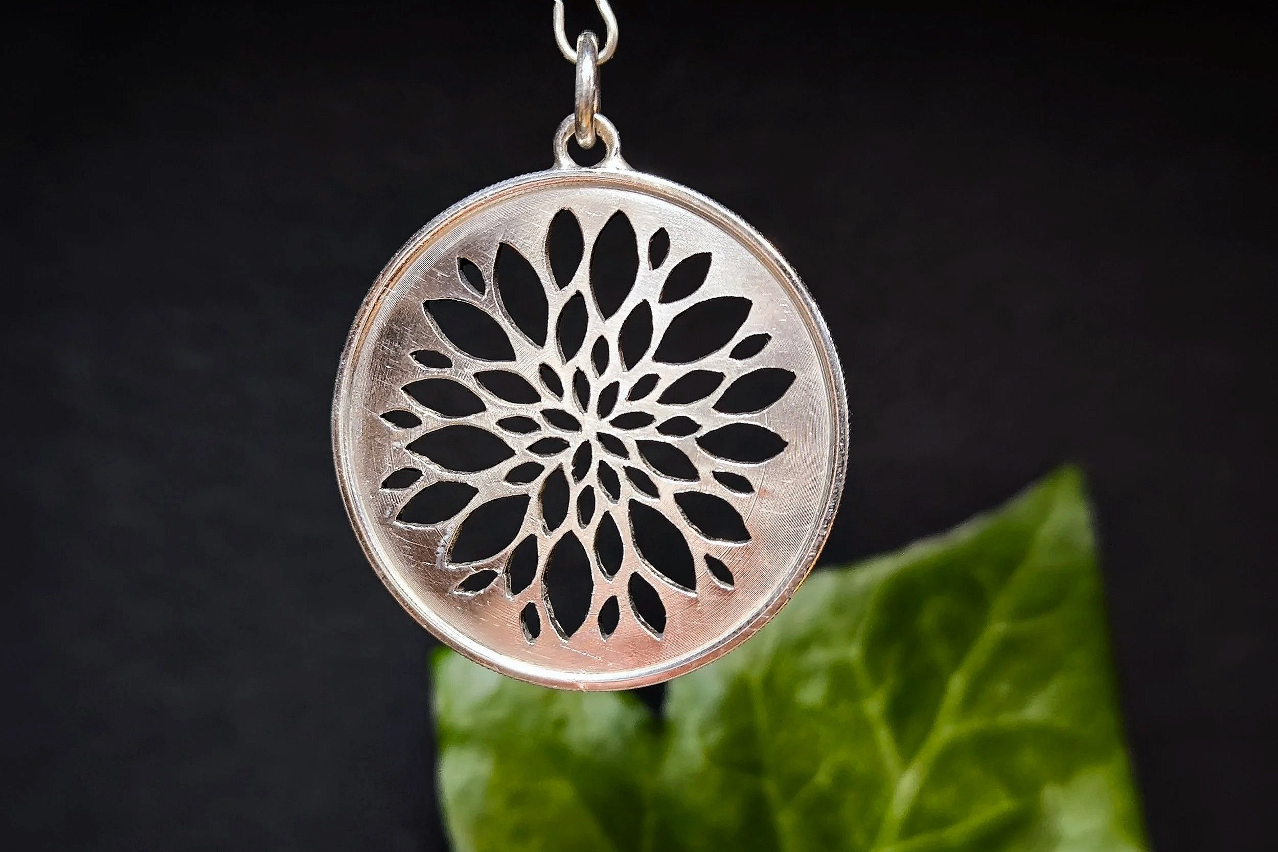 Silberblume, handgemacht, Unikat