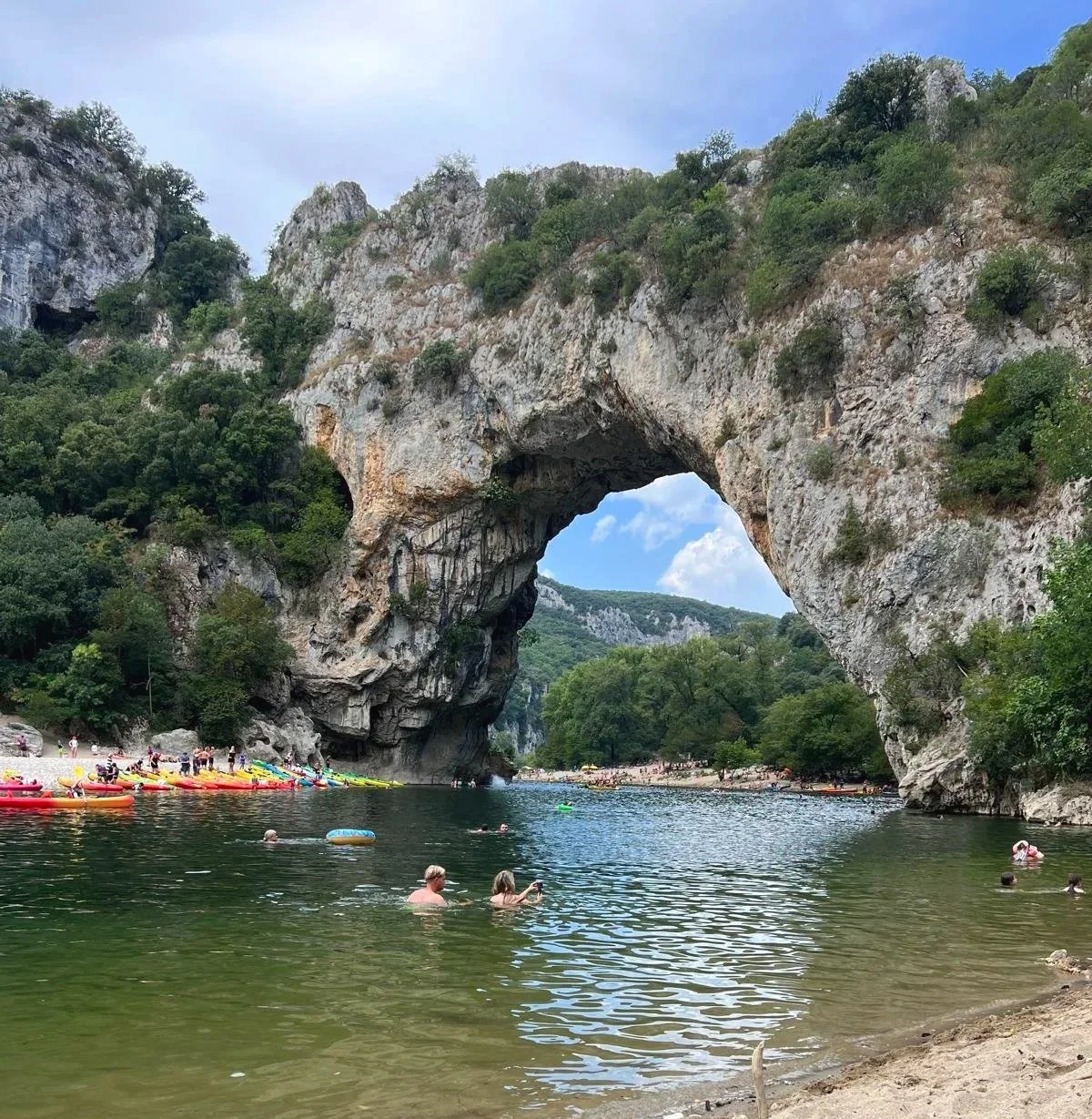 Pont d'Arc met kinderen