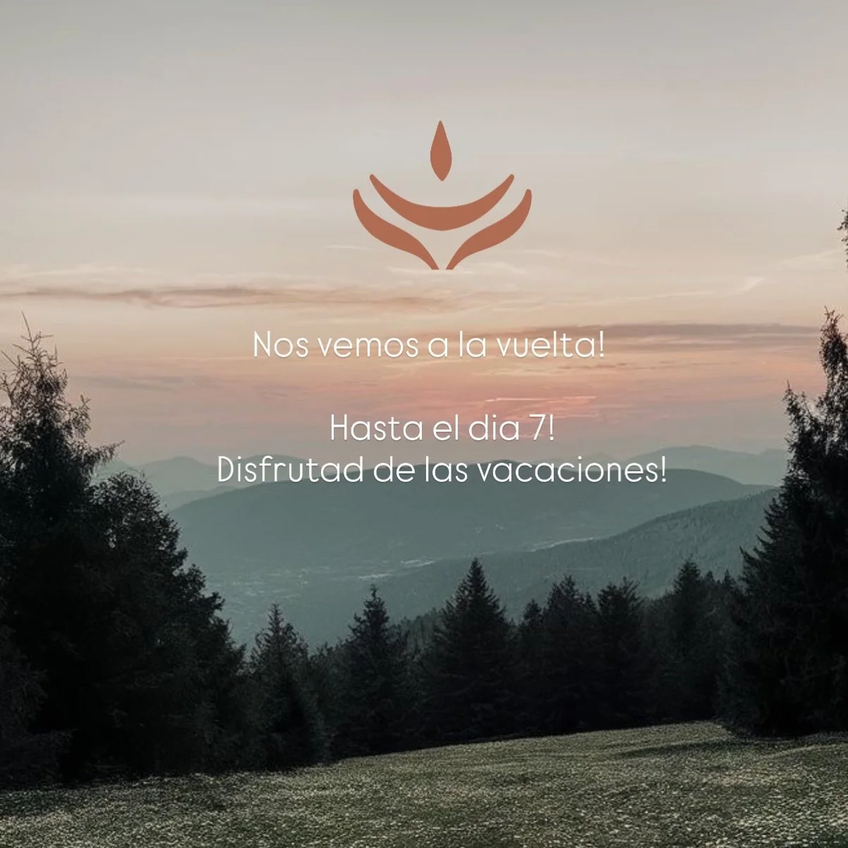 Disfrutar de las vacaciones! Nos vemos a la vuelta 😘