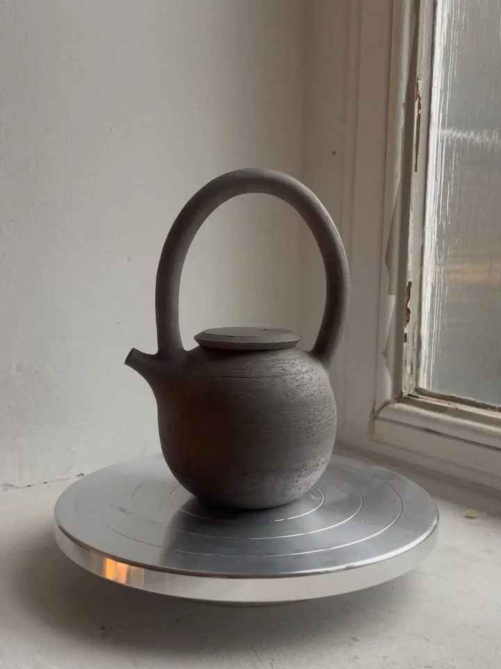 Working on some small teapots for the shop update next month ✨ 

#pottery #ceramics #teapot #clay #potterystudio