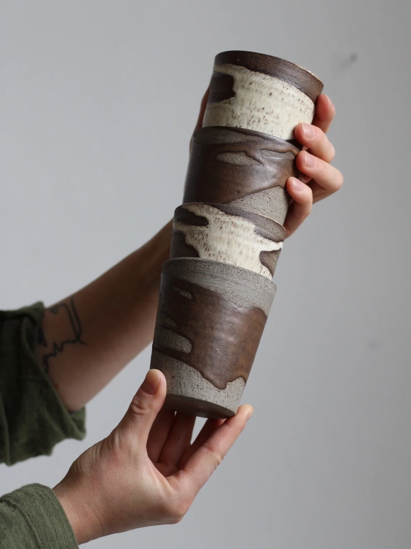 Lately, this has been my favorite shape to make. It&rsquo;s a simple form, easy to throw, and so much fun to glaze.

These beakers will be available next Saturday at 7:00 pm UK time. Subscribers get early access to the shop one hour before the genera