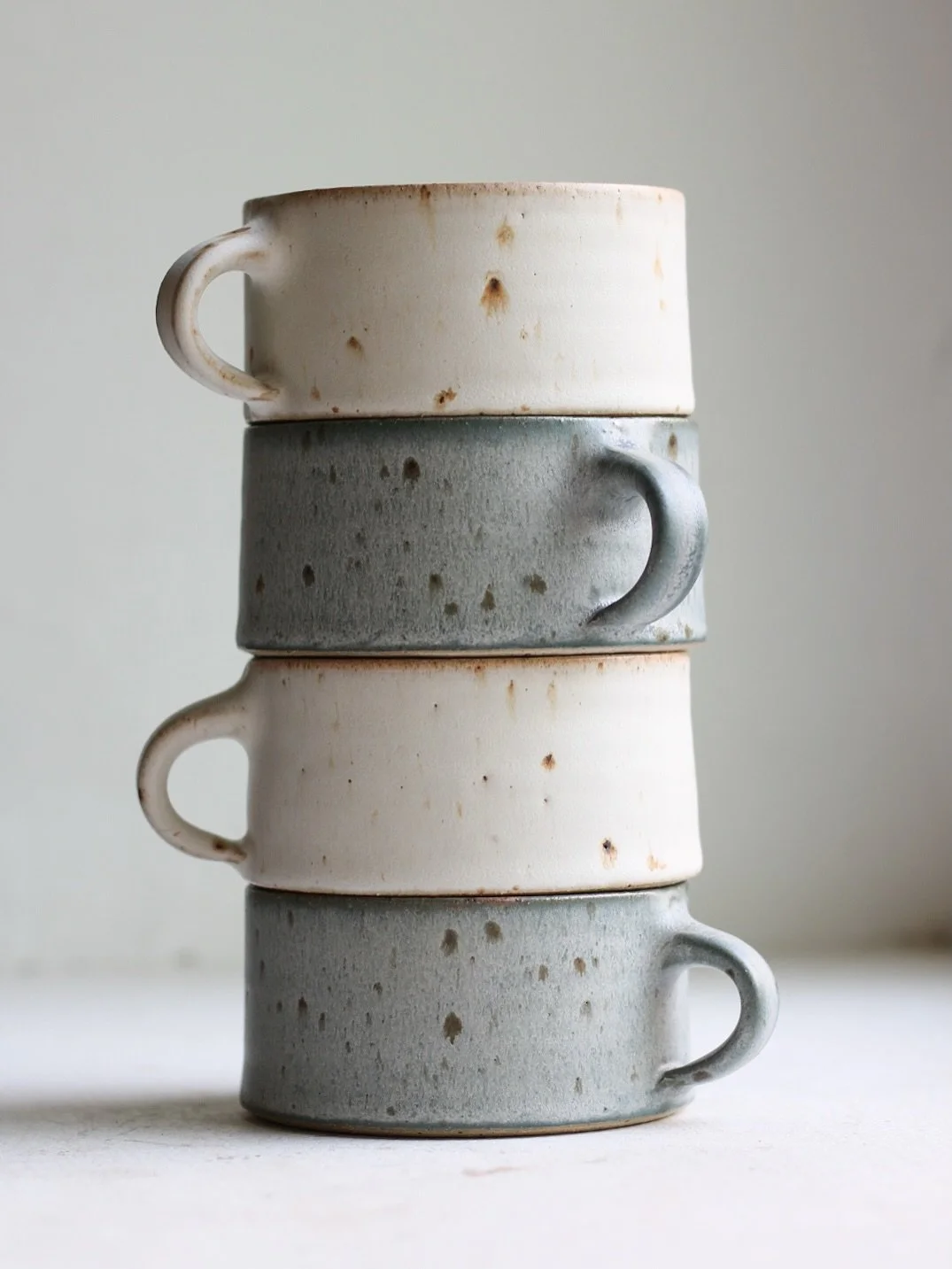 There&rsquo;s nothing like a successful kiln opening to welcome you back from holiday! These are my first simple mugs in speckled clay and I love the results. I&rsquo;ll be bringing them to Potfest at Scone Palace in two weeks ✨

@potfest.co.uk
@made
