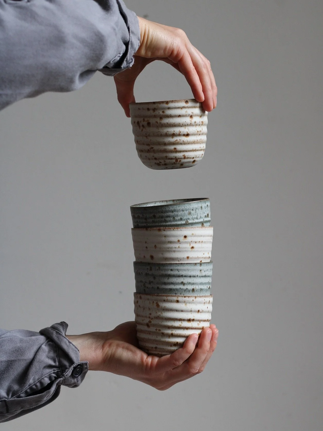 Cups, simply because I love making them. I know I have too many in my collection but I just can&rsquo;t stop coming up with new designs 😹

#ceramics #mug #cup #pottery #wheelthrown
