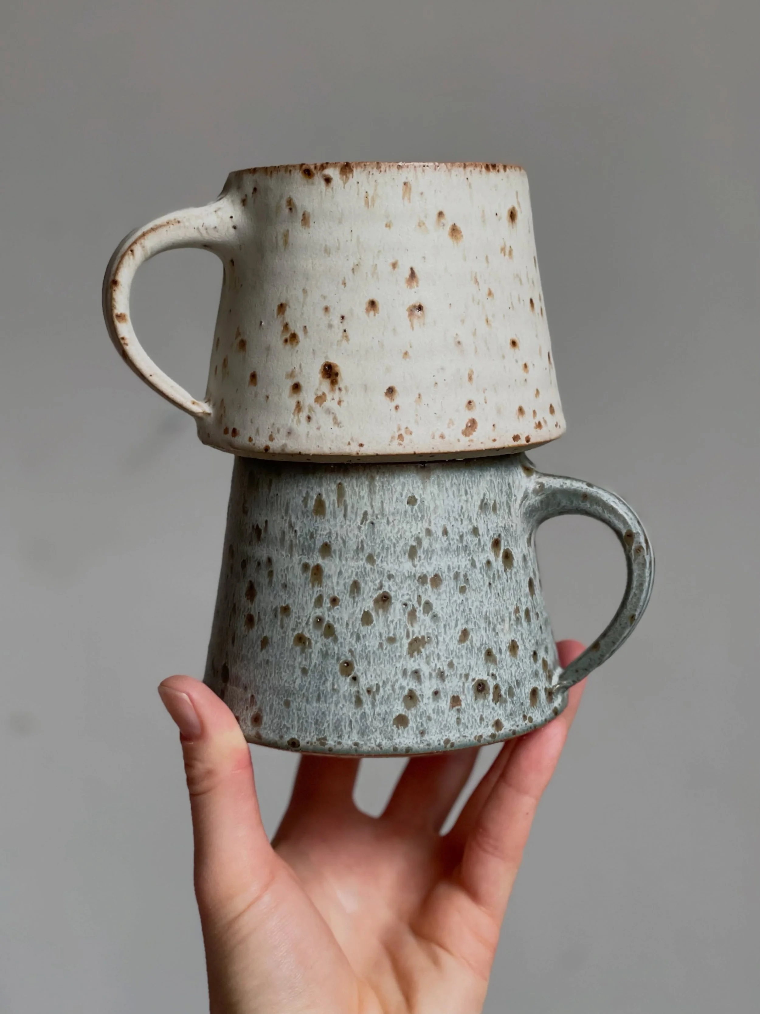 Even though a few pieces came out underfired, most of them, these mugs included, look incredible! I couldn&rsquo;t be happier ☺️ 

#mug #ceramics #pottery #handmadeceramics #art