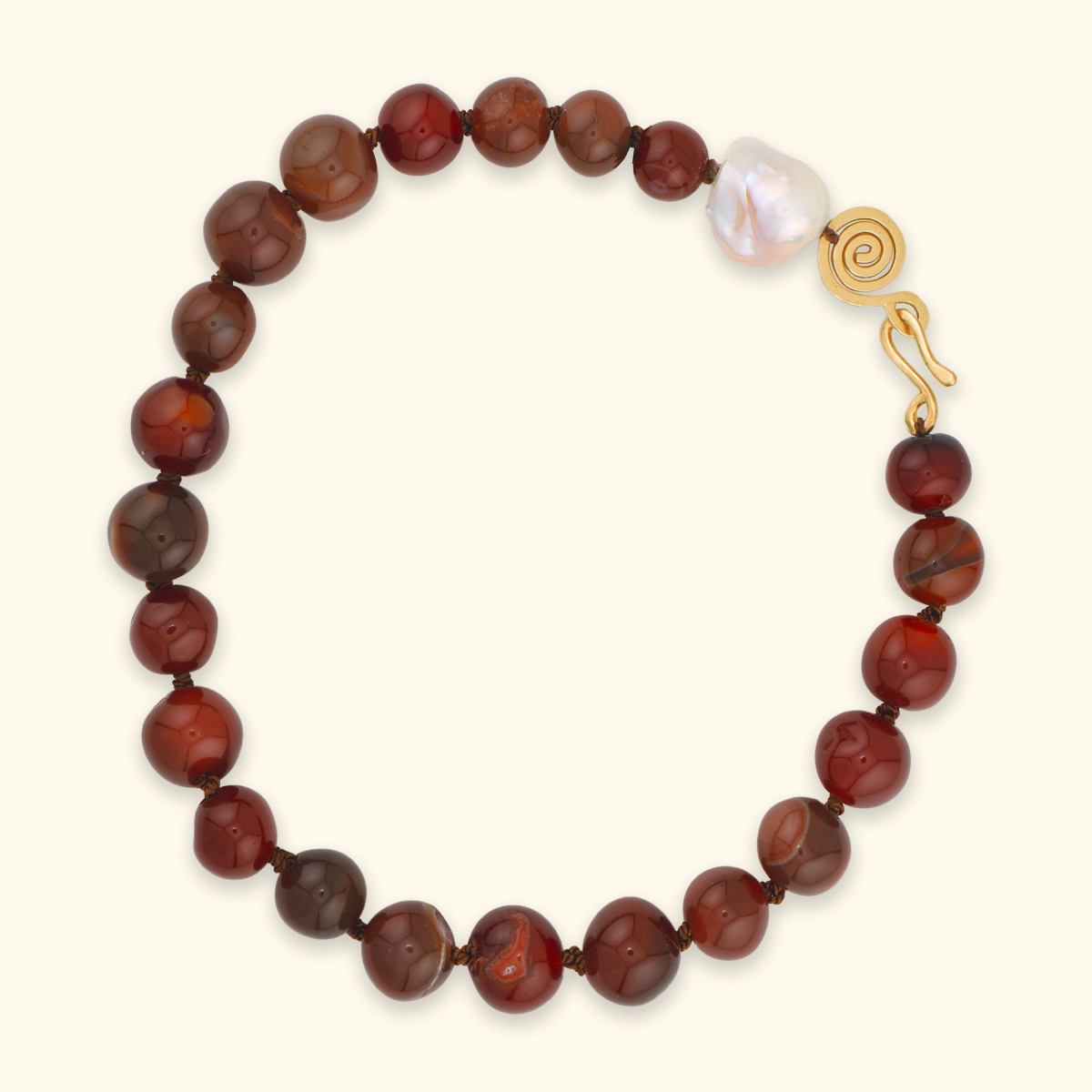 Carnelian Pebble Collar