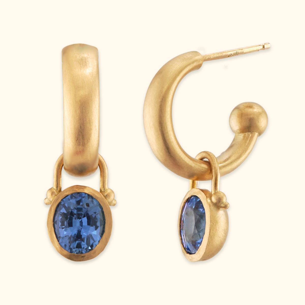 Violet-Blue Sapphire Mère Earrings