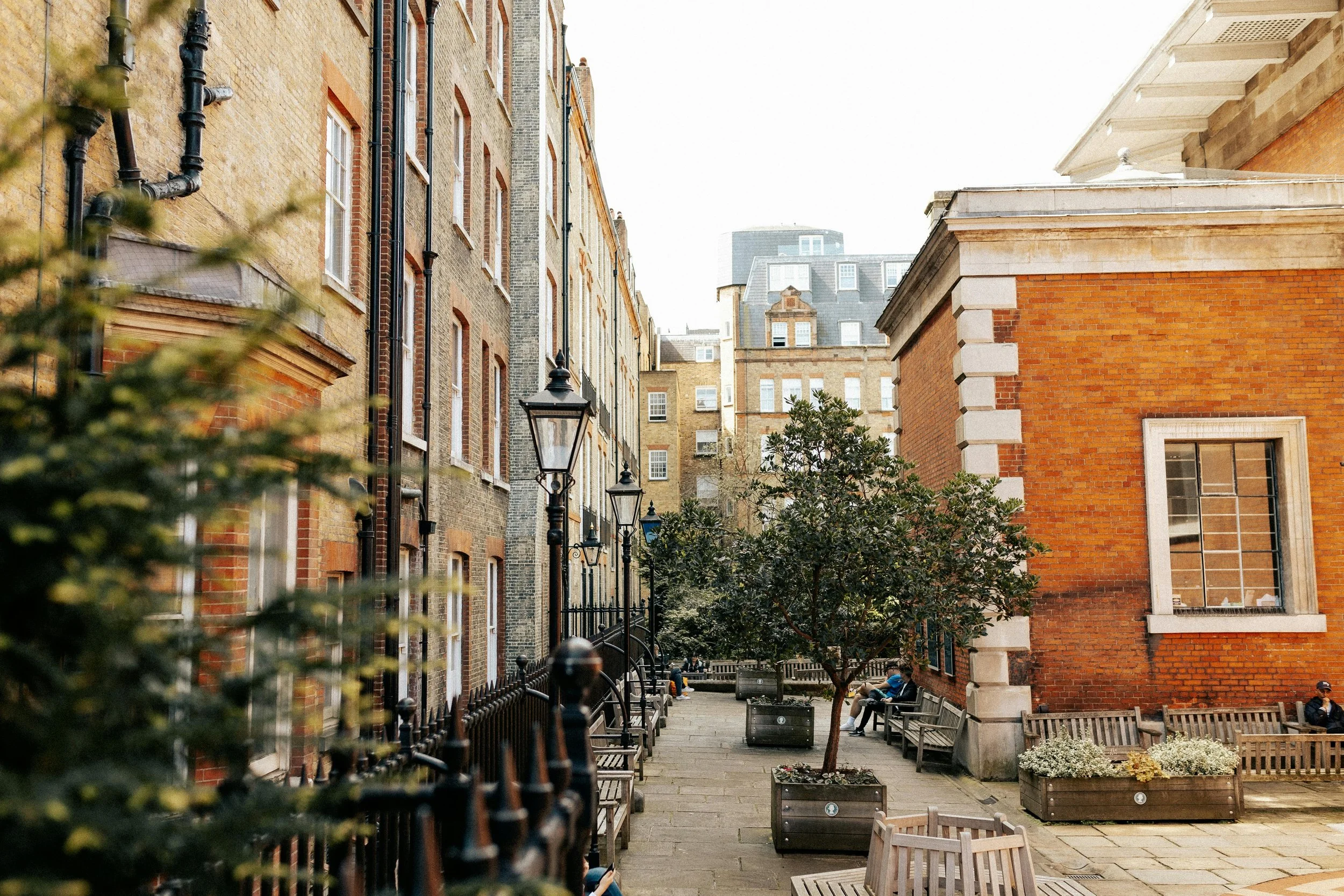 Hidden courtyard in London secret historical streets and alleys