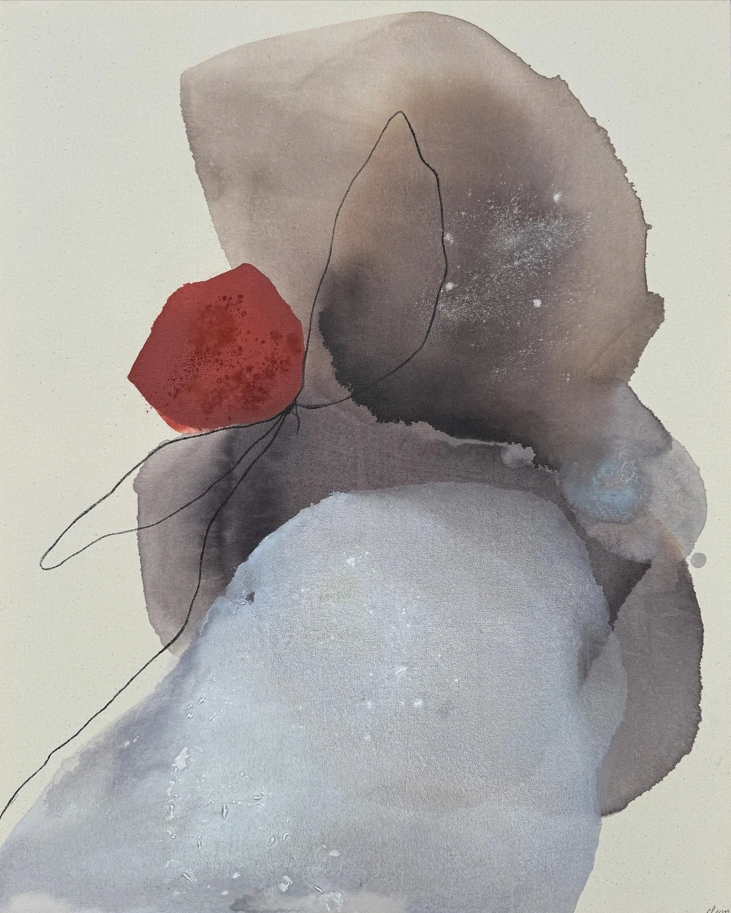 Coquelicot - 24”x30” - mixed media